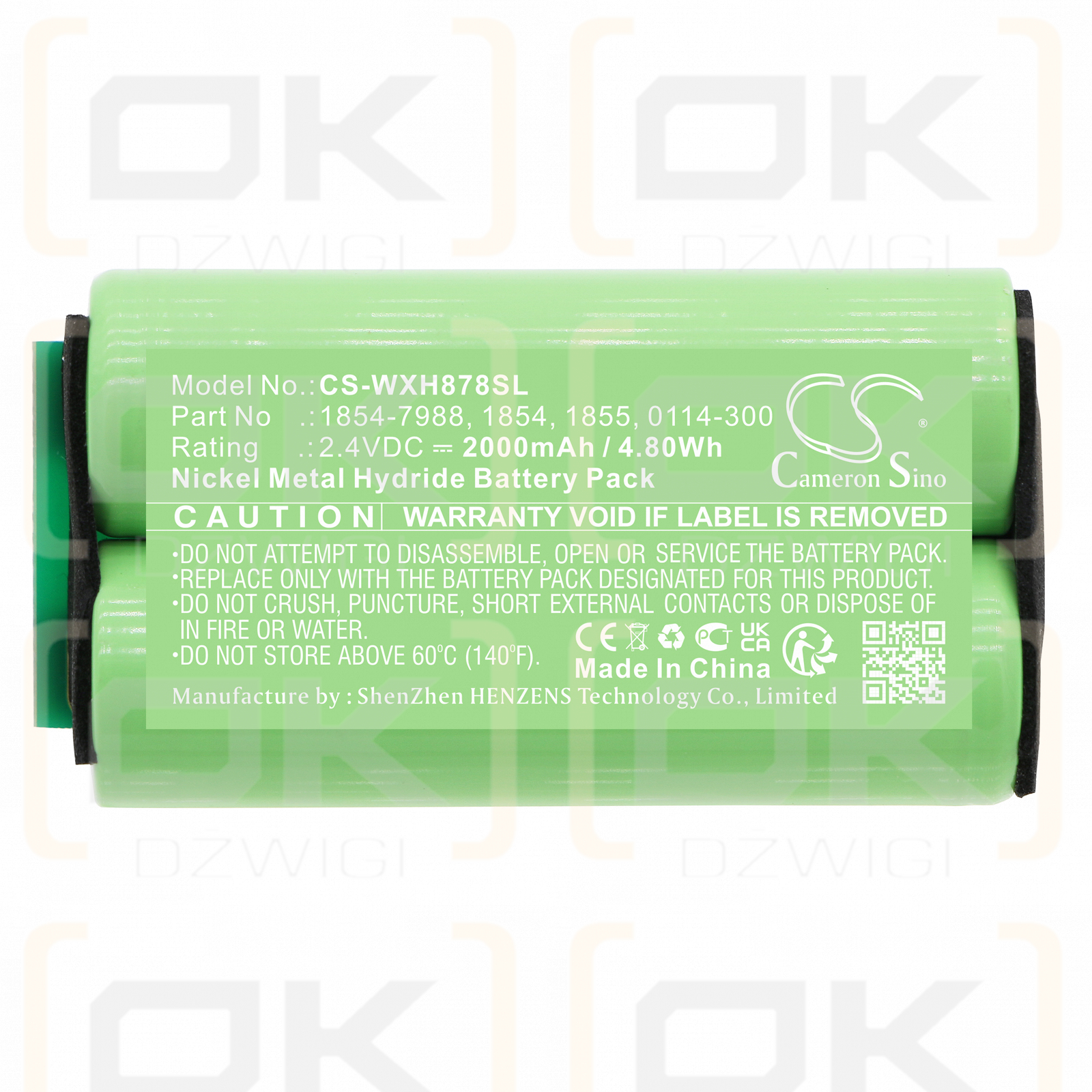 Wahl 8786 / 1854-7988 2000 mAh Ni-MH 2,4 V (Cameron Sino)