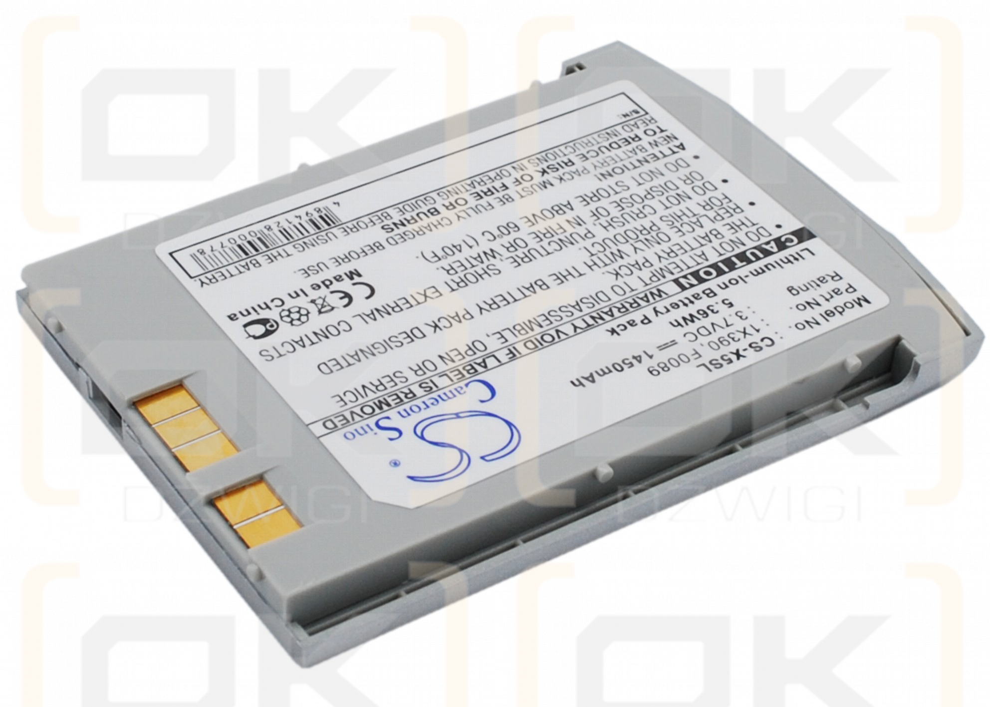 Bateria zamienna do Dell Axim X5 / 1X390 1450 mAh Li-ion 3.7 V (Cameron Sino)