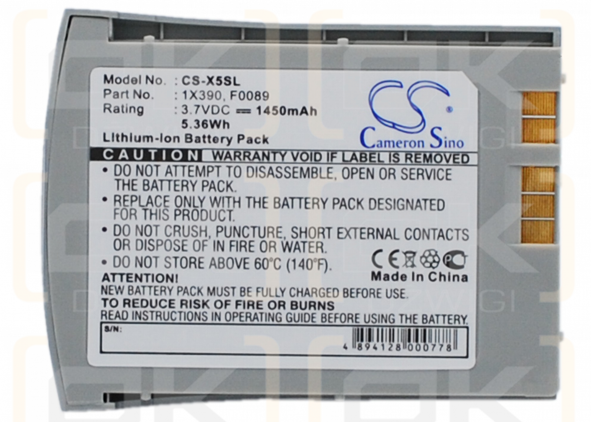 Bateria zamienna do Dell Axim X5 / 1X390 1450 mAh Li-ion 3.7 V (Cameron Sino)