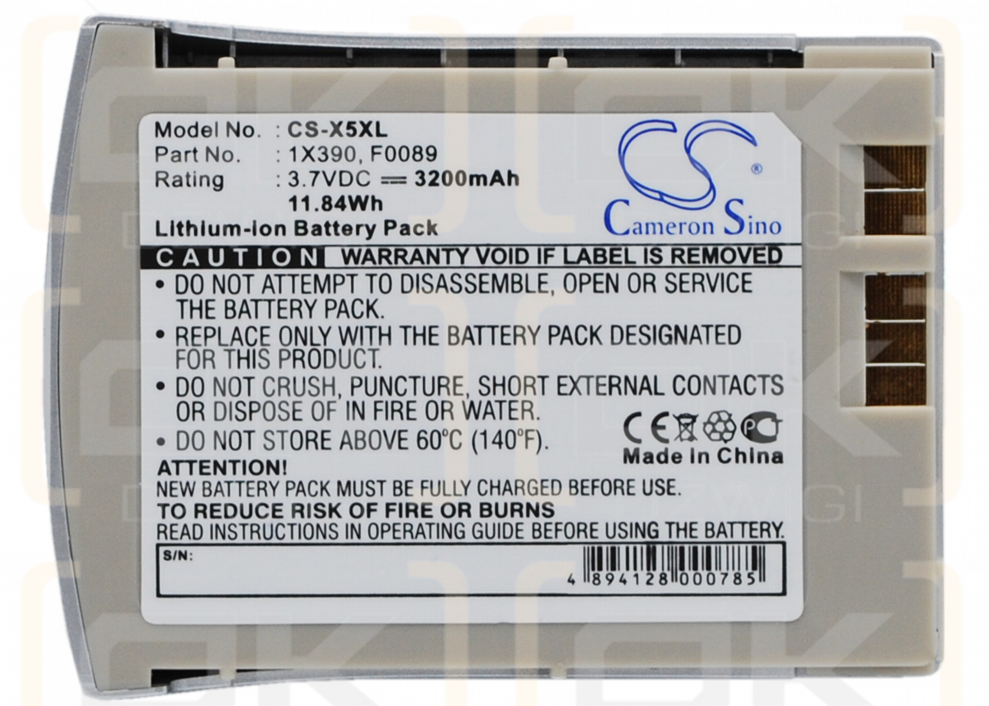 Bateria zamienna do Dell Axim X5 / 1X390 3200 mAh Li-ion 3.7 V (Cameron Sino)