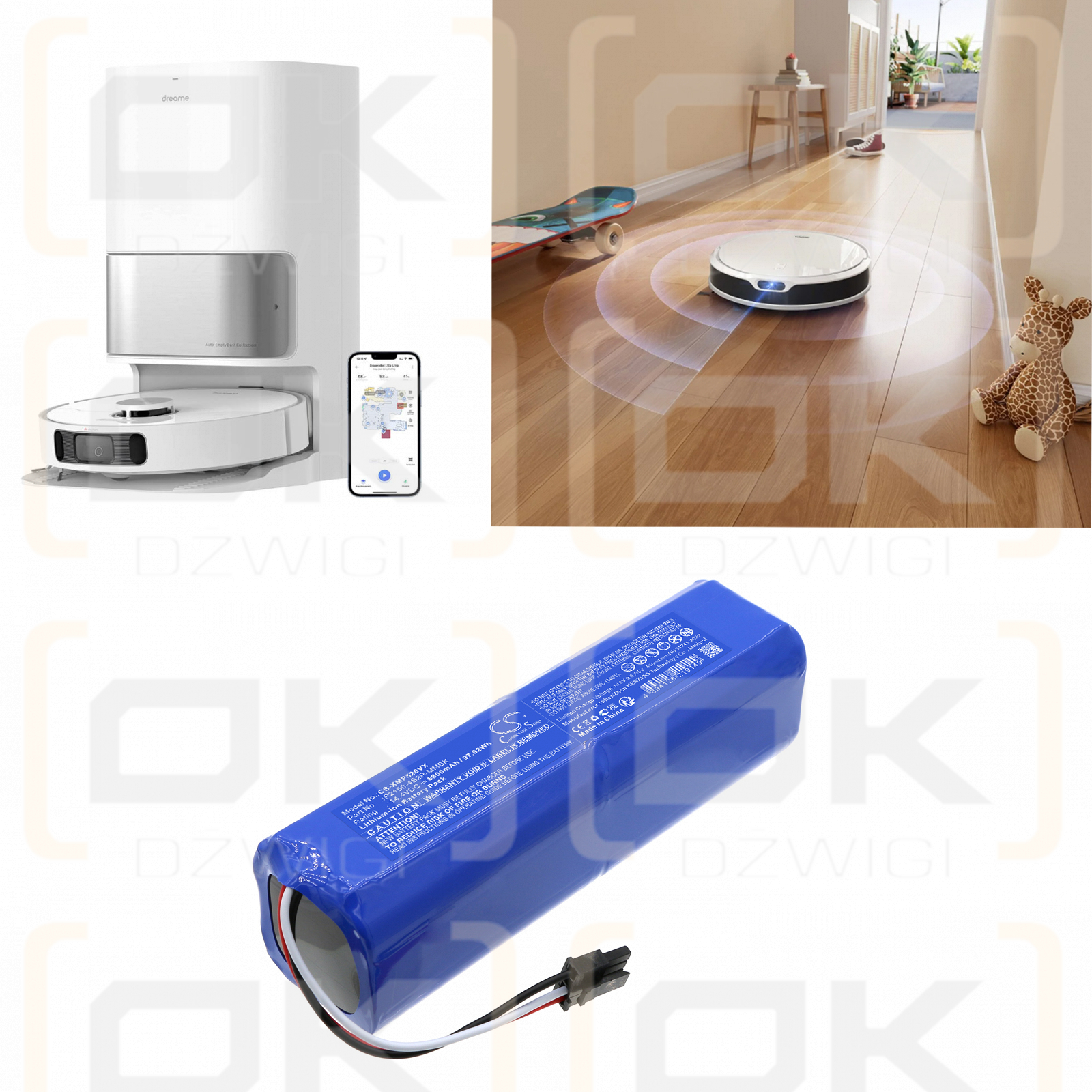 Xiaomi Mi Robot Vacuum-Mop 2 Ultra / P2150-4S2P-MMBK 6800mAh Li-ion 14.4V (Cameron Sino)