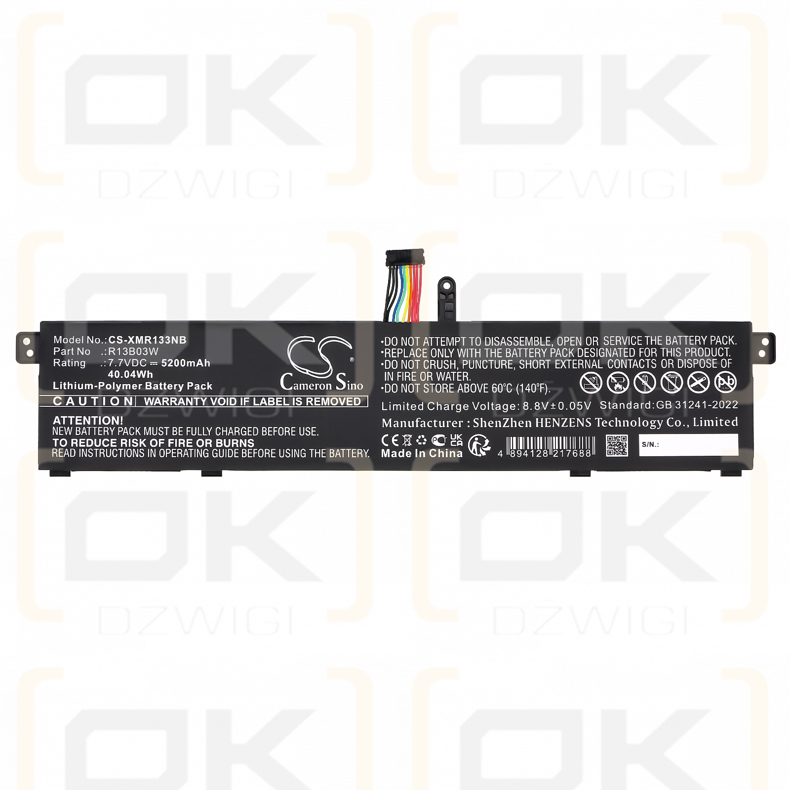 Xiaomi MI AIR 13.3 / R13B03W 5200 mAh Li-Polymer 7,7 V (Cameron Sino)