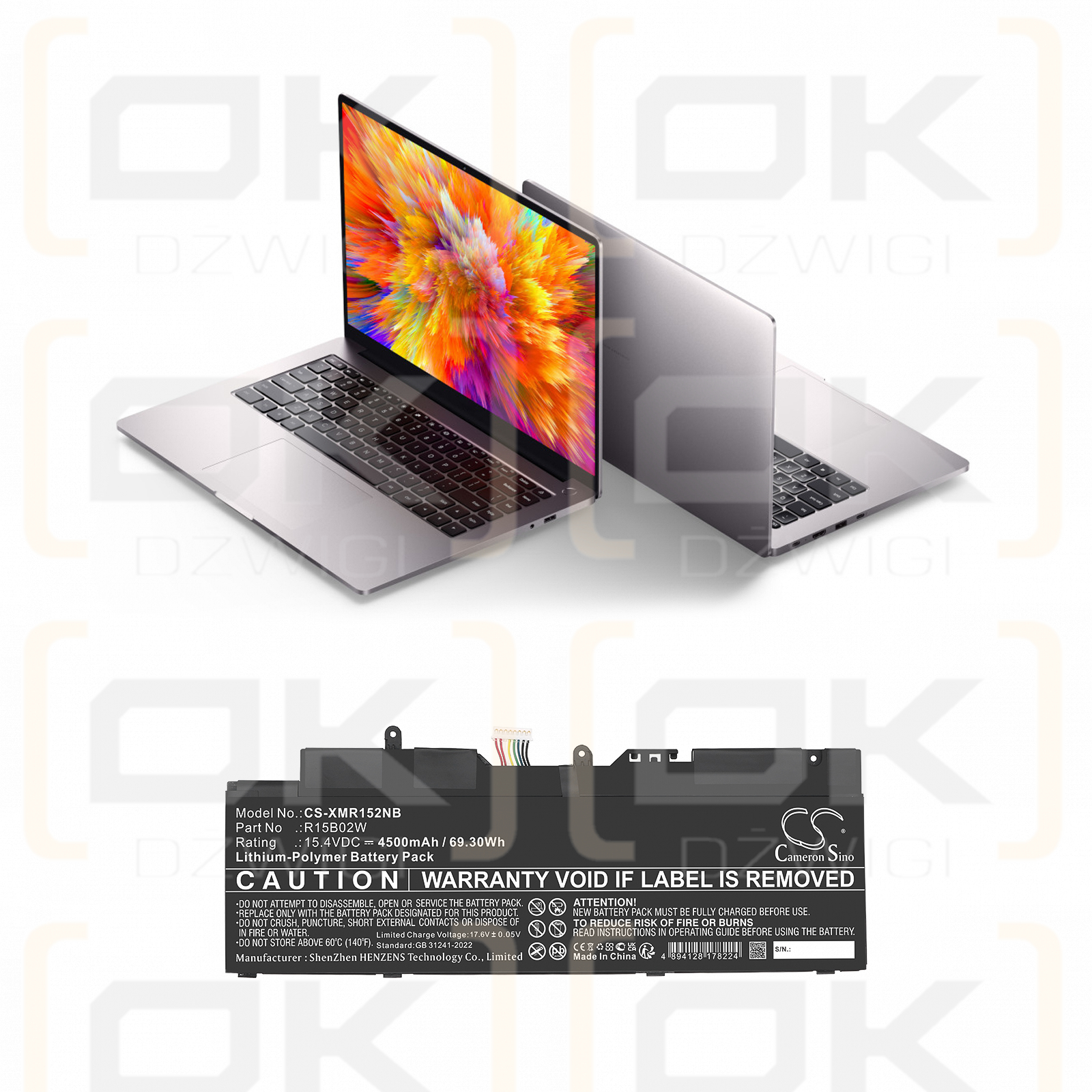 Xiaomi RedmiBook Pro 15 2021 / R15B02W 4500 mAh Li-Polymer 15,4 V (Cameron Sino)