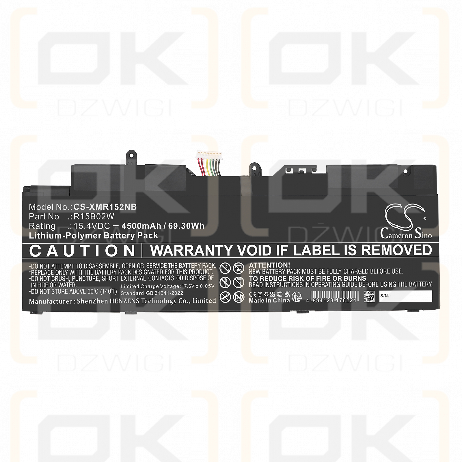 Xiaomi RedmiBook Pro 15 2021 / R15B02W 4500 mAh Li-Polymer 15,4 V (Cameron Sino)