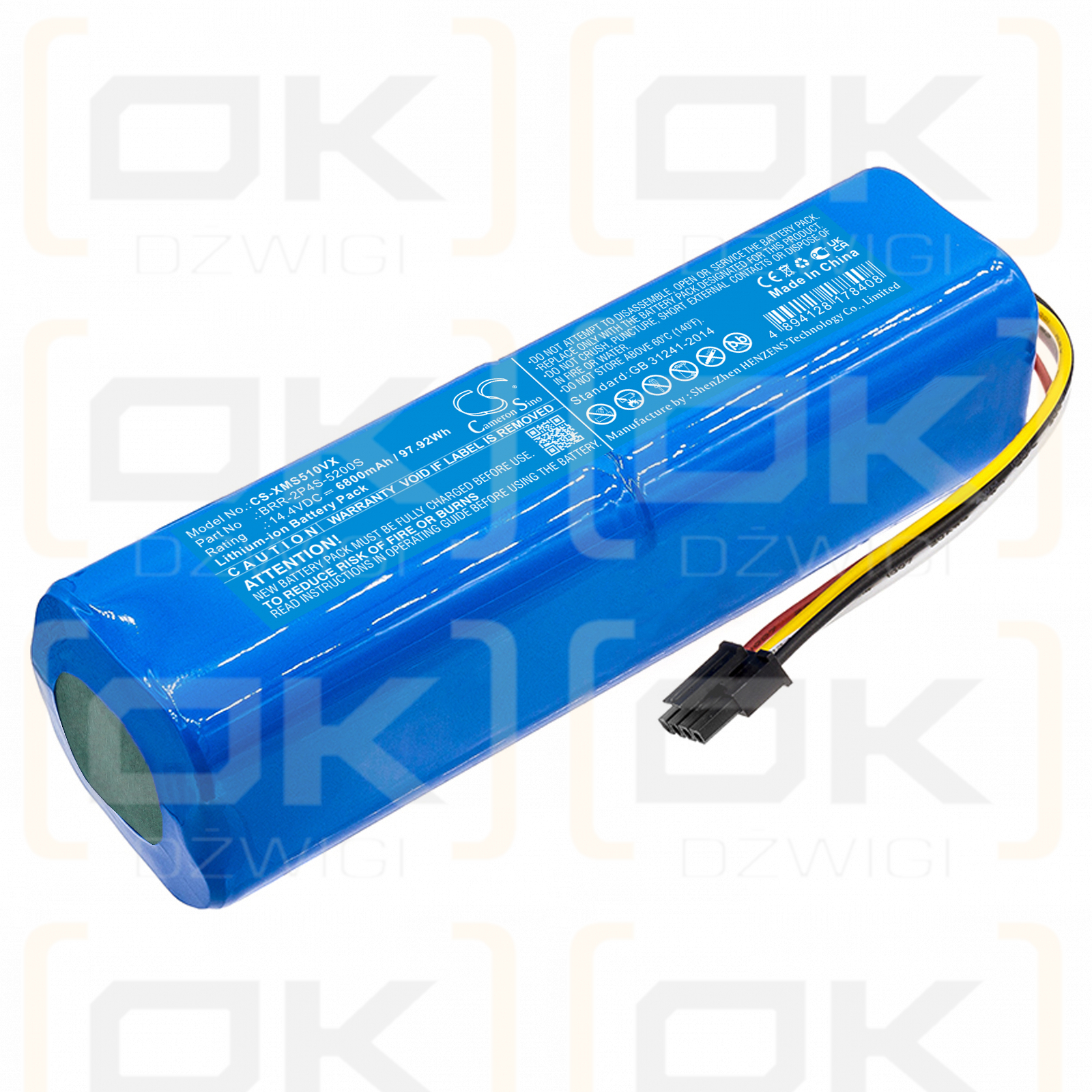 Xiaomi Roborock S552-00 / STYTJ01ZHM 6800mAh Li-ion 14.4V (Cameron Sino)