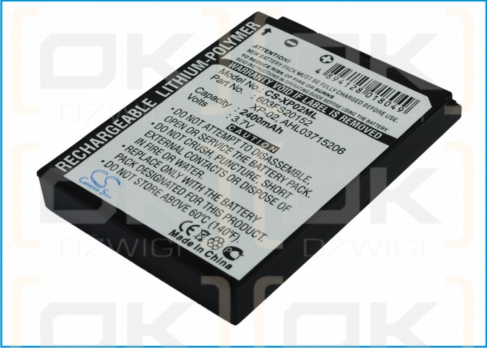 Bateria zamienna do O2 XDA Apollo / XP-02 2400 mAh Li-Polymer 3.7 V (Cameron Sino)