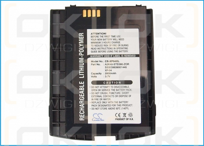 Bateria zamienna do O2 Xda Stealth / XP-04 2800 mAh Li-Polymer 3.7 V (Cameron Sino)