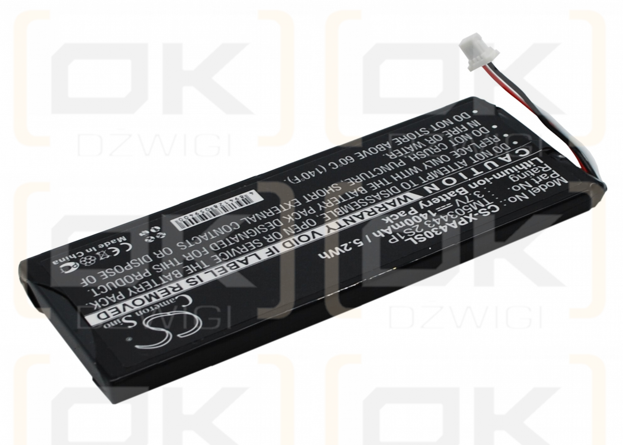 Xpend WQAGA43 / TM503443 2S1P 1400mAh Li-ion 3.7V (Cameron Sino)