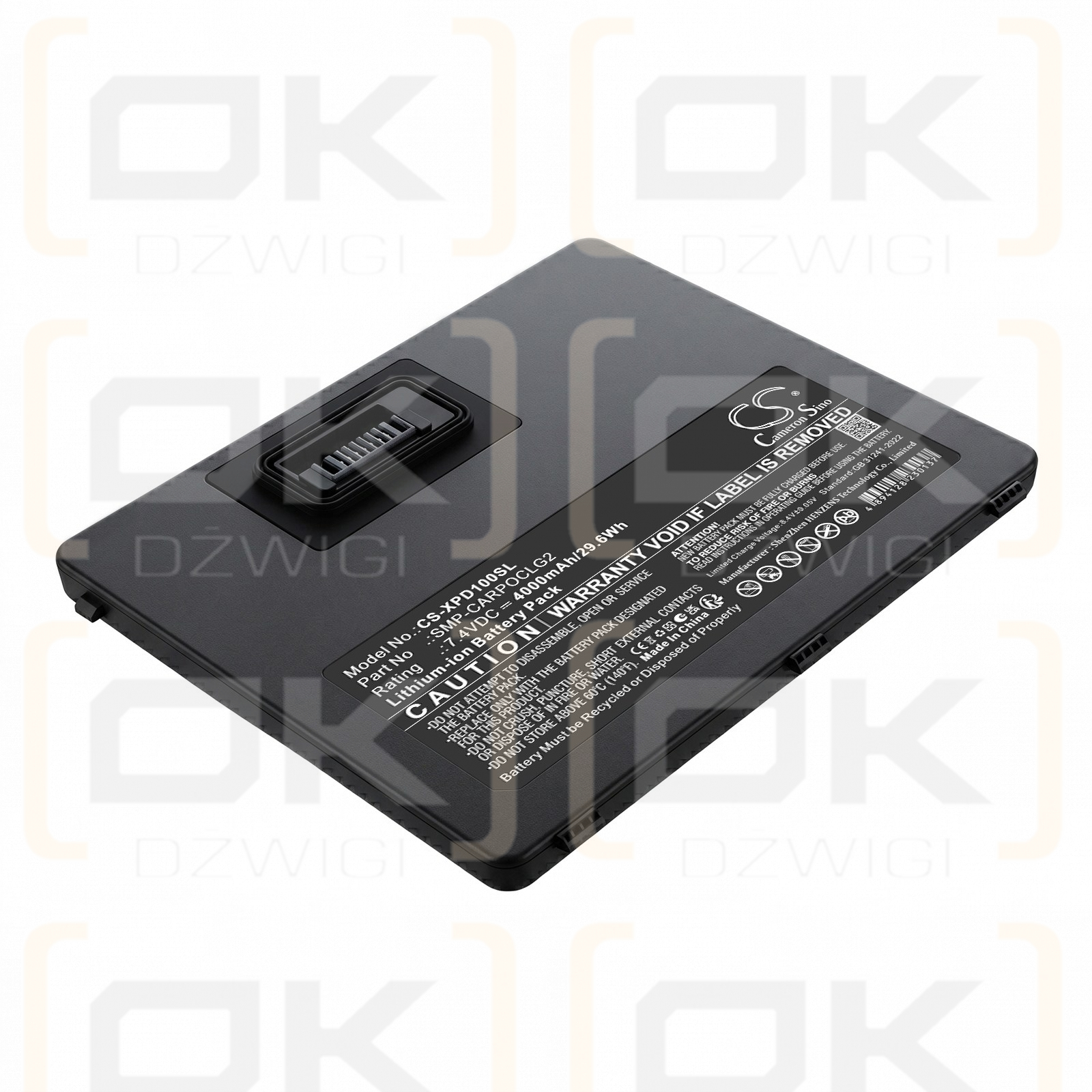 Replacement Battery for Xplore XSlate D10 / SMP-CARPOCLG2 4000mAh Li-ion 7.4V (Cameron Sino)