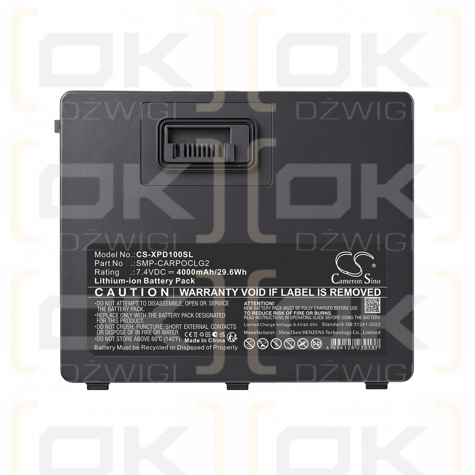 Replacement Battery for Xplore XSlate D10 / SMP-CARPOCLG2 4000mAh Li-ion 7.4V (Cameron Sino)