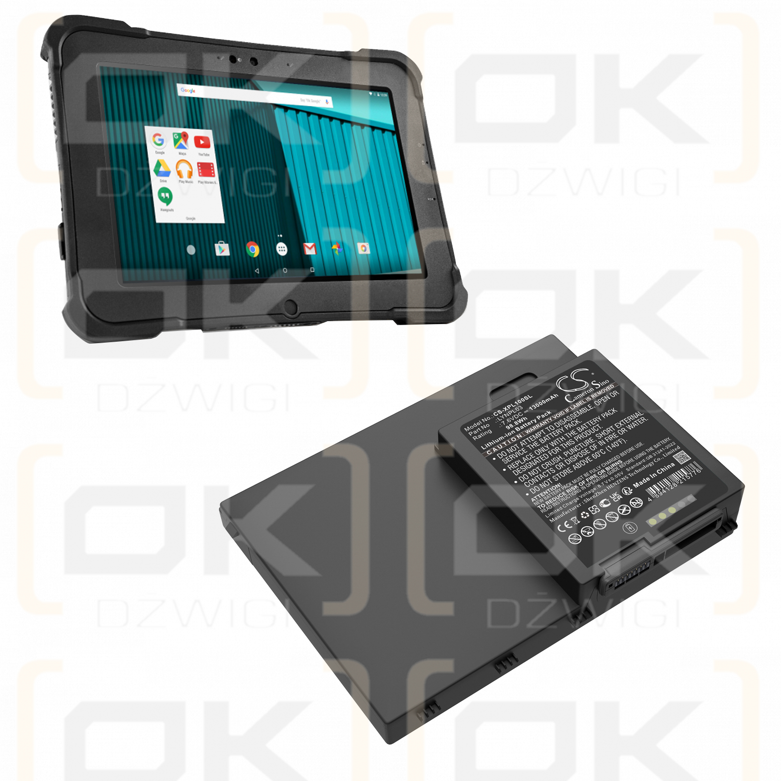 Zebra Xslate L10 / LYNPL03 13000mAh Li-ion 7.6V (Cameron Sino)