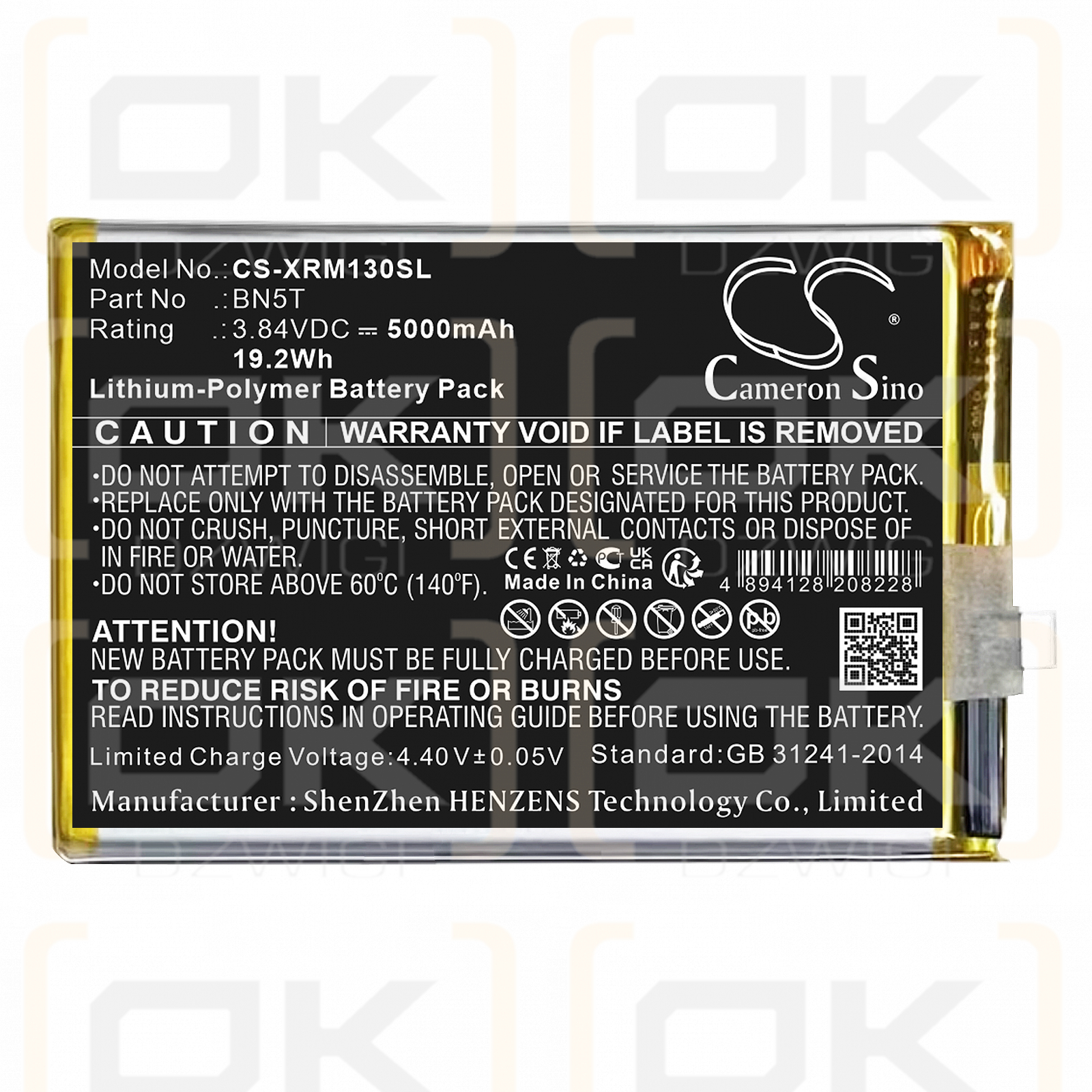 Redmi 13 / BN5T 5000mAh Li-polímero 3.84V (Cameron Sino)