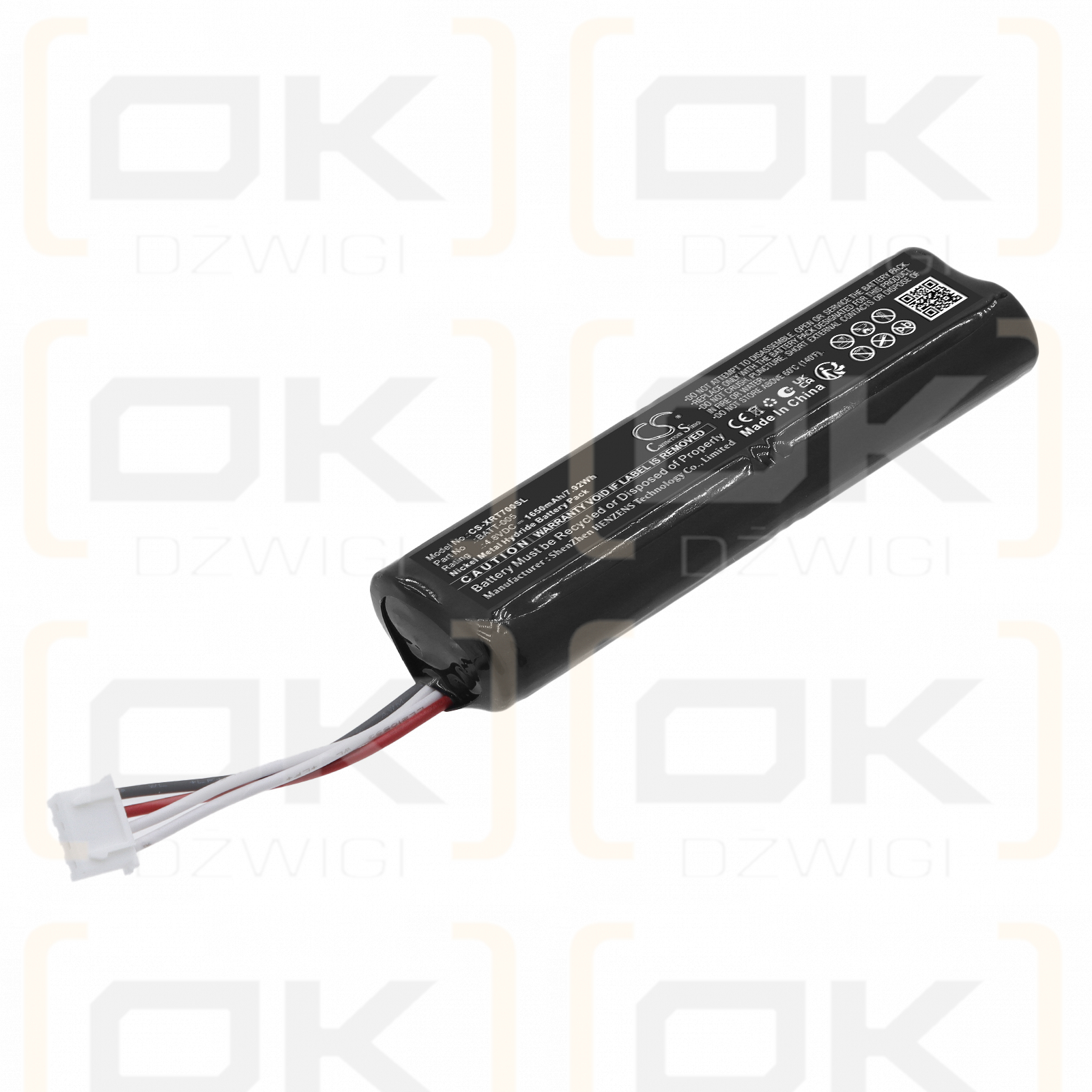 Batería de repuesto para X-Rite Ihara R700 / BATT-005 1650mAh Ni-MH 4.8V (Cameron Sino)