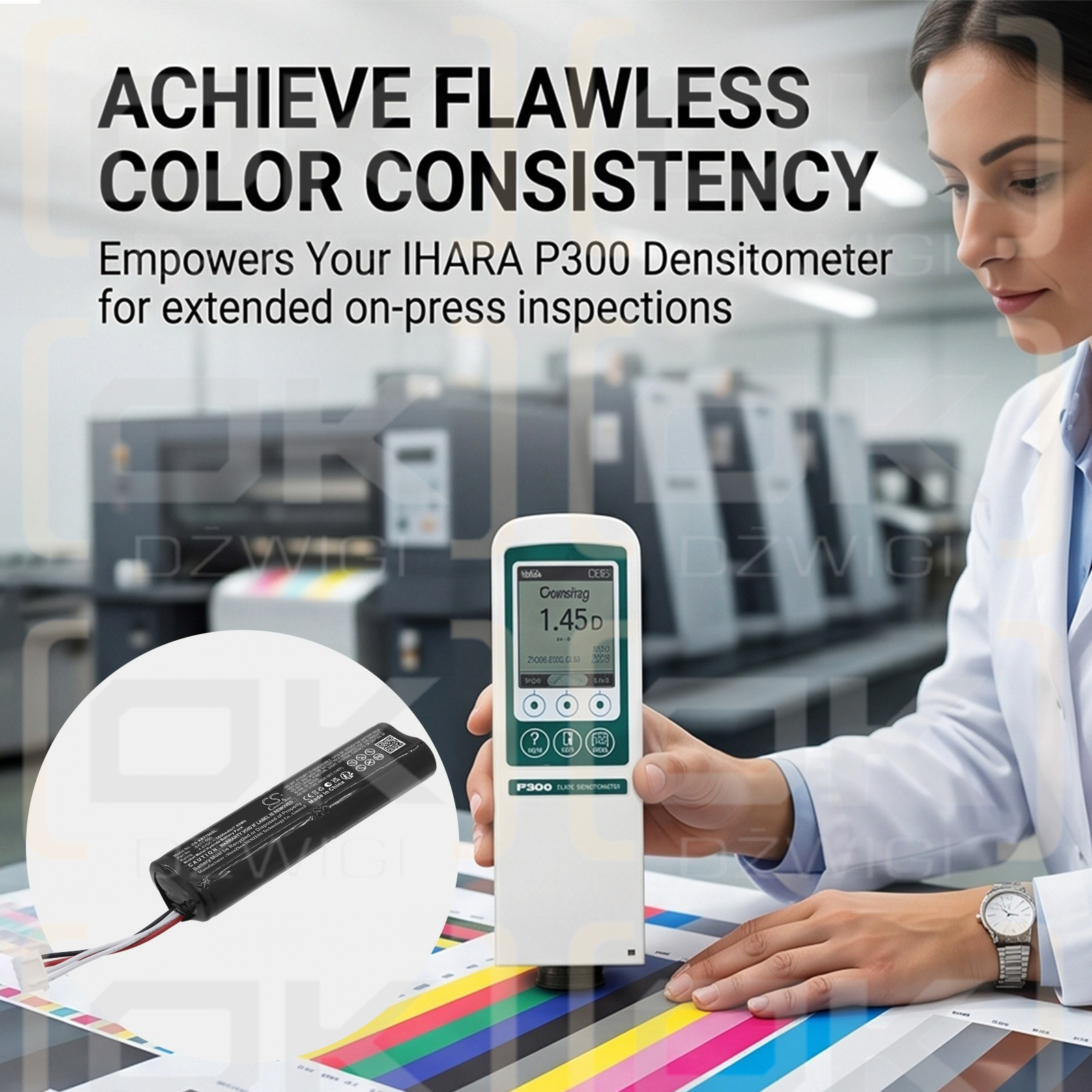 Batería de repuesto para X-Rite Ihara R700 / BATT-005 1650mAh Ni-MH 4.8V (Cameron Sino)