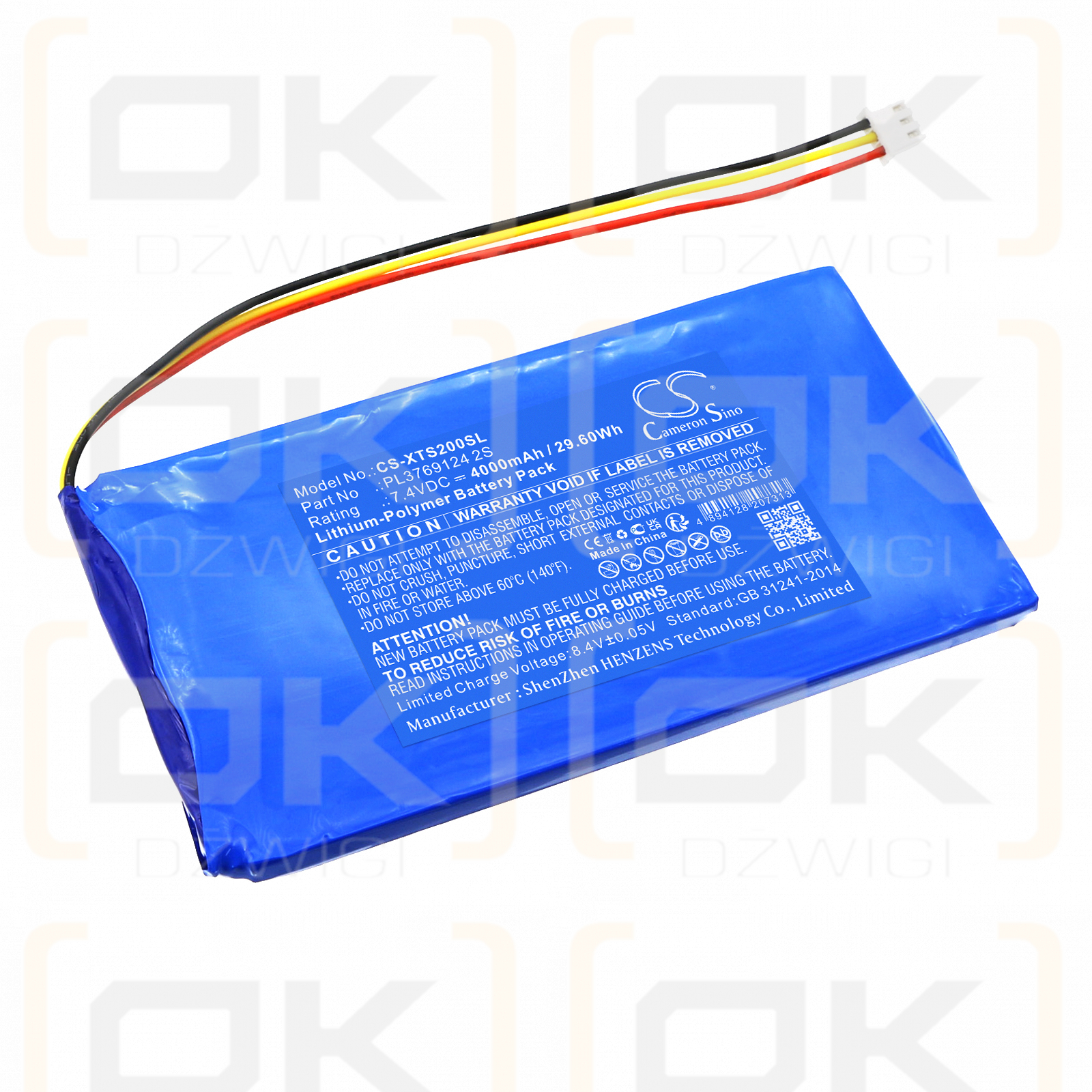 XTOOL XTOOL PS2 GDS Gasoline / PL3769124 2S 4000mAh Li-Polymer 7.4V (Cameron Sino)