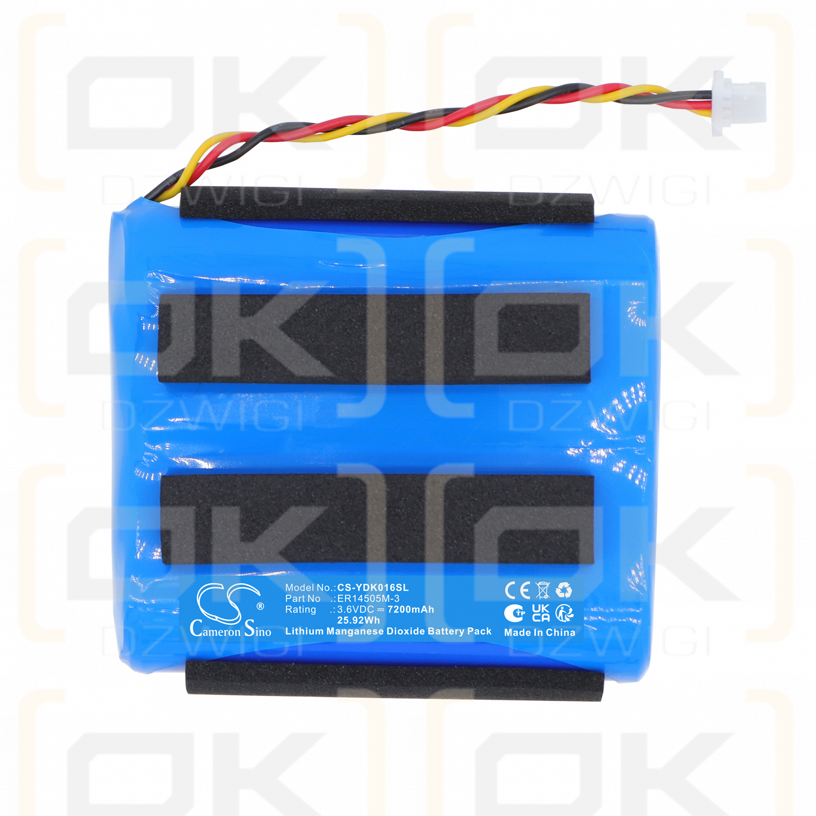 Bateria zamienna do Yadom EG-IoT GPS Tracker / ER14505M-3 7200 mAh Li-MnO2 3.6 V (Cameron Sino)