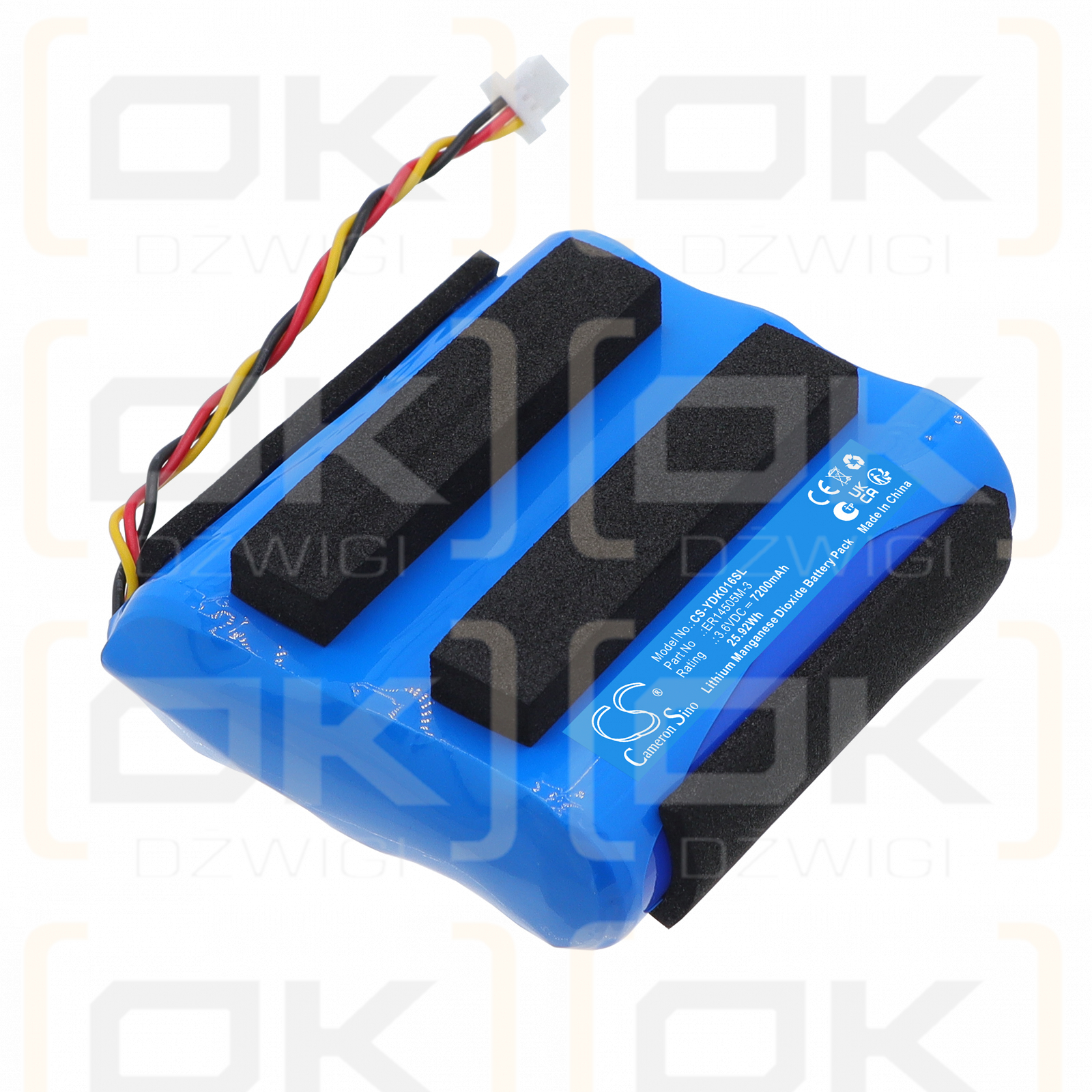 Bateria zamienna do Yadom EG-IoT GPS Tracker / ER14505M-3 7200 mAh Li-MnO2 3.6 V (Cameron Sino)