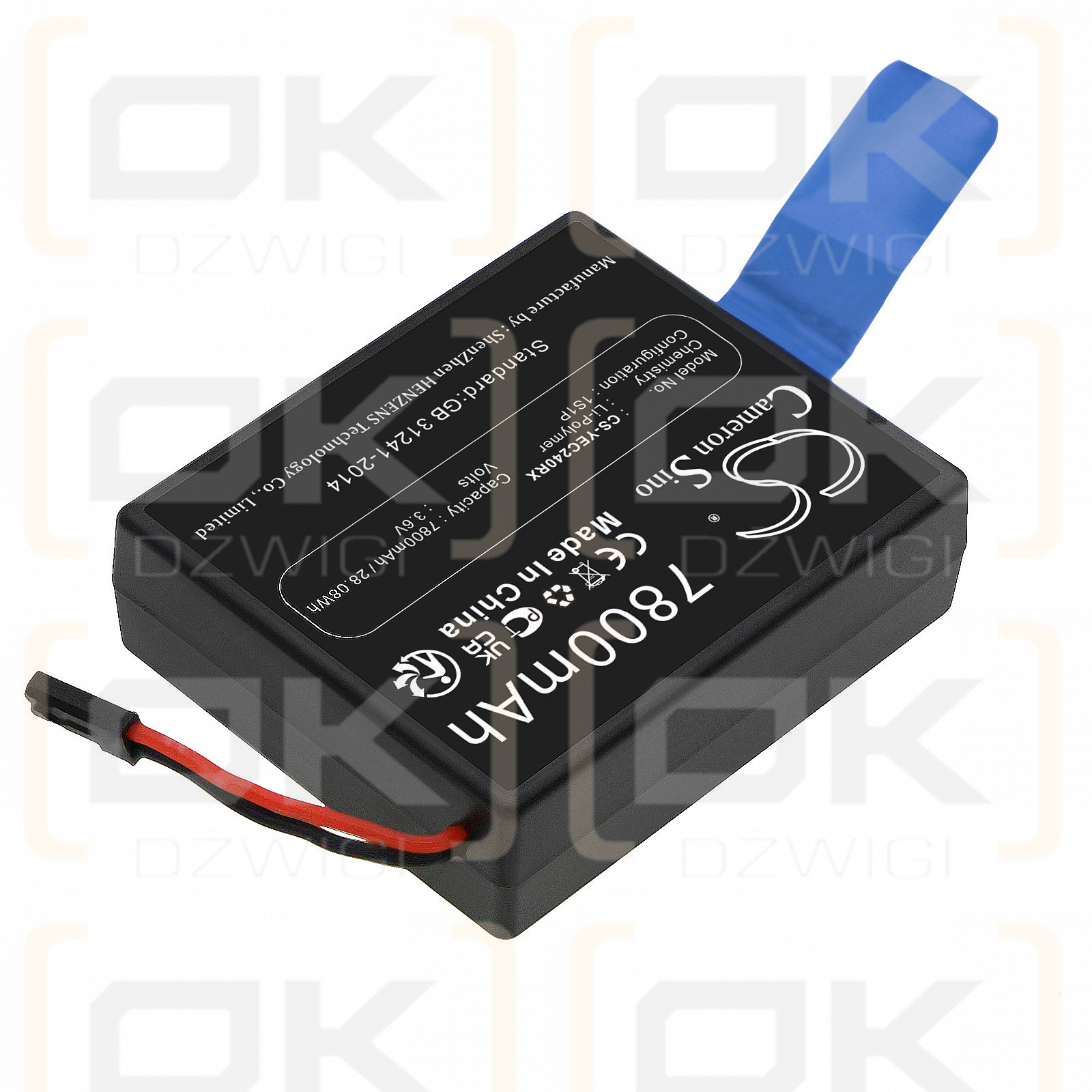 Controlador YUNEEC ST24 / YP-2 7800mAh Li-Polymer 3.6V (Cameron Sino)