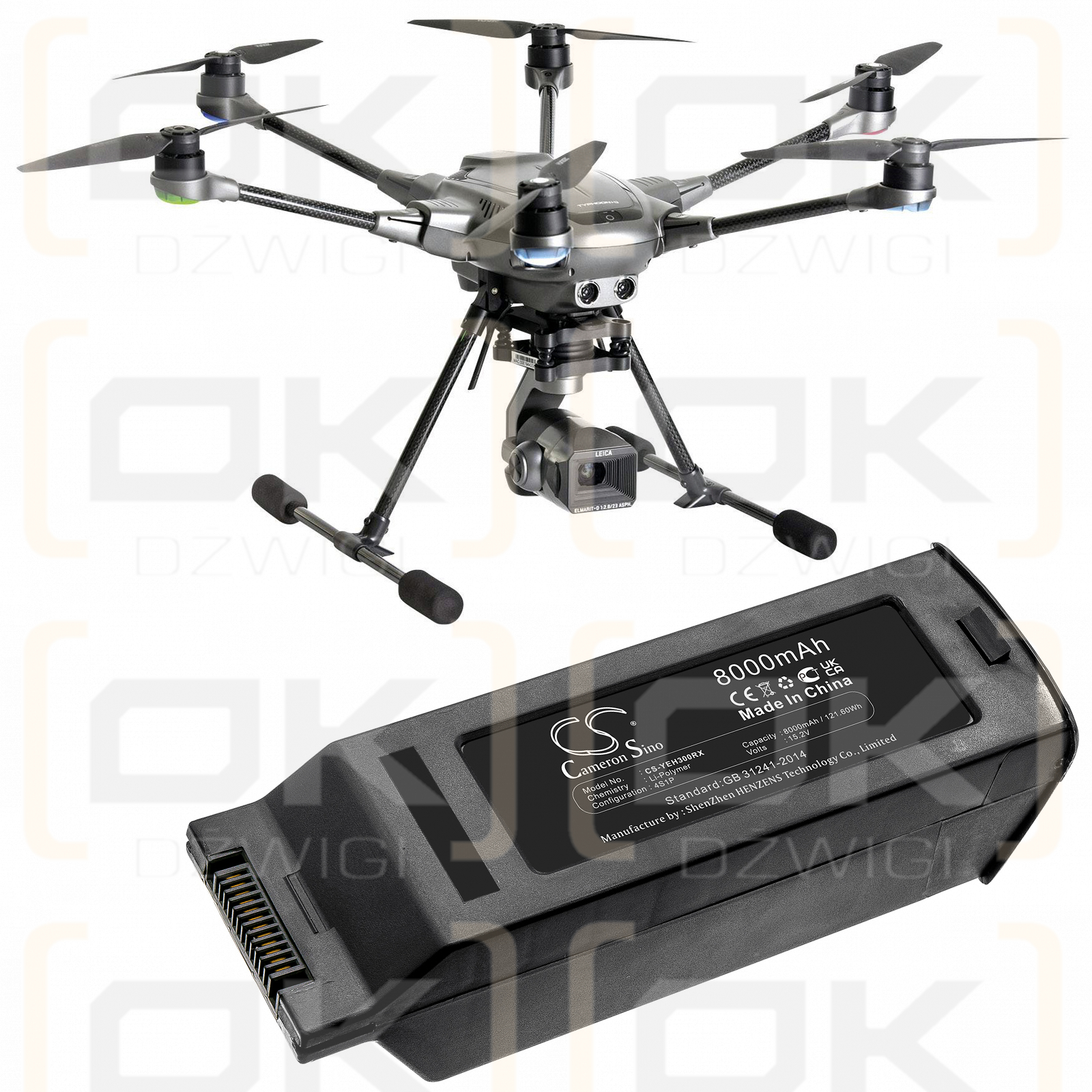 YUNEEC Typhoon H3 / YUNTYHP101 8000 mAh Li-Polymer 15,2 V (Cameron Sino)