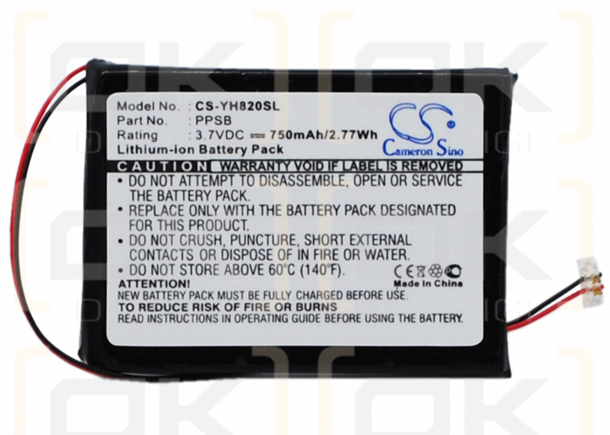 Samsung YH-820MC / PPSB 750mAh Li-ion 3.7V (Cameron Sino)