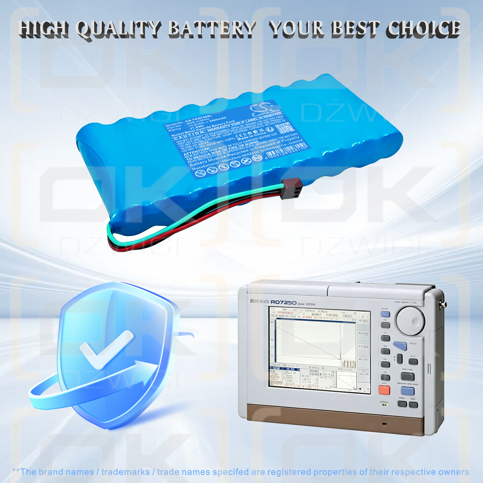 Сменный аккумулятор для Yokogawa AAQ7250/9HR-4/3FAU 3500 мАч Ni-MH 10,8 В (Cameron Sino)