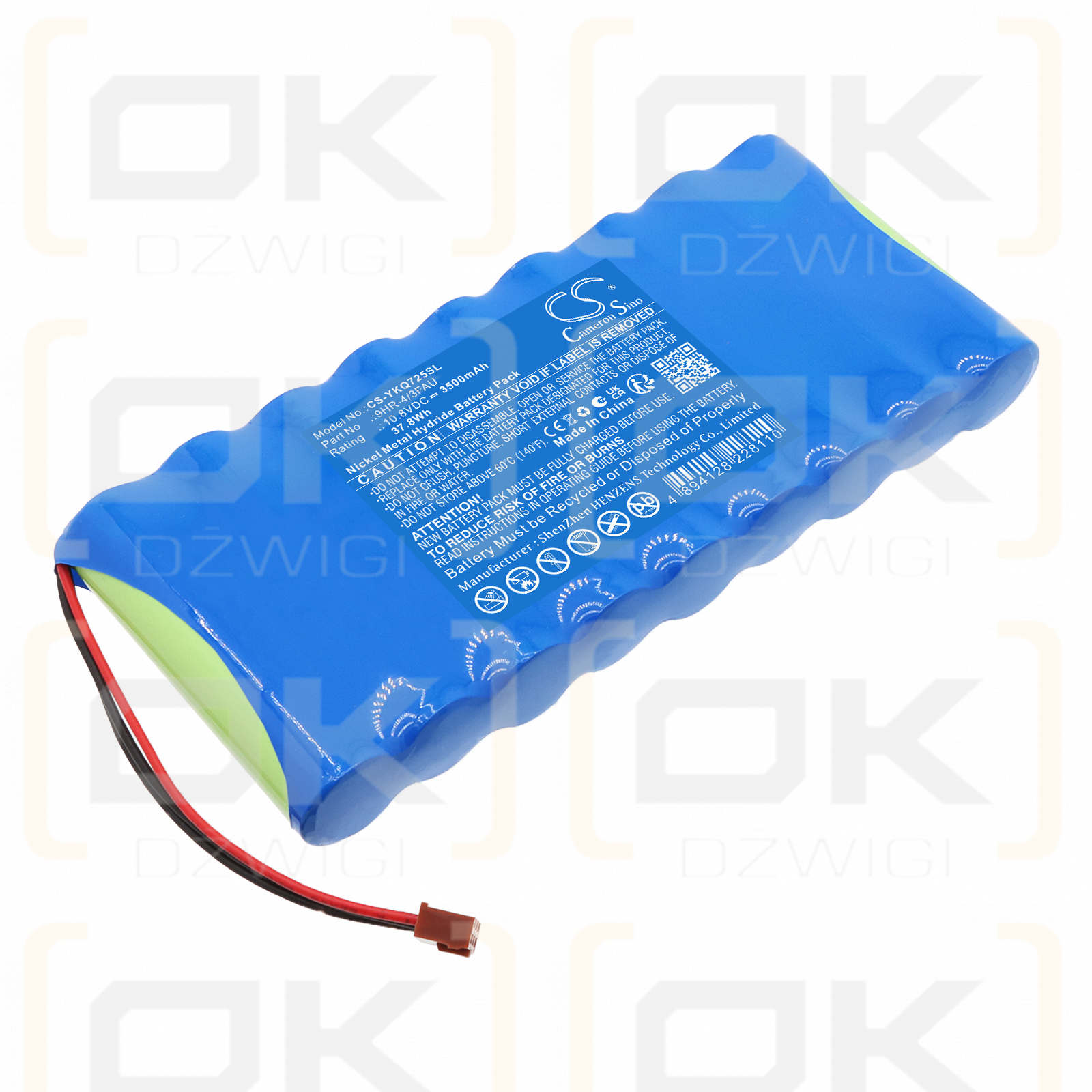 Сменный аккумулятор для Yokogawa AAQ7250/9HR-4/3FAU 3500 мАч Ni-MH 10,8 В (Cameron Sino)