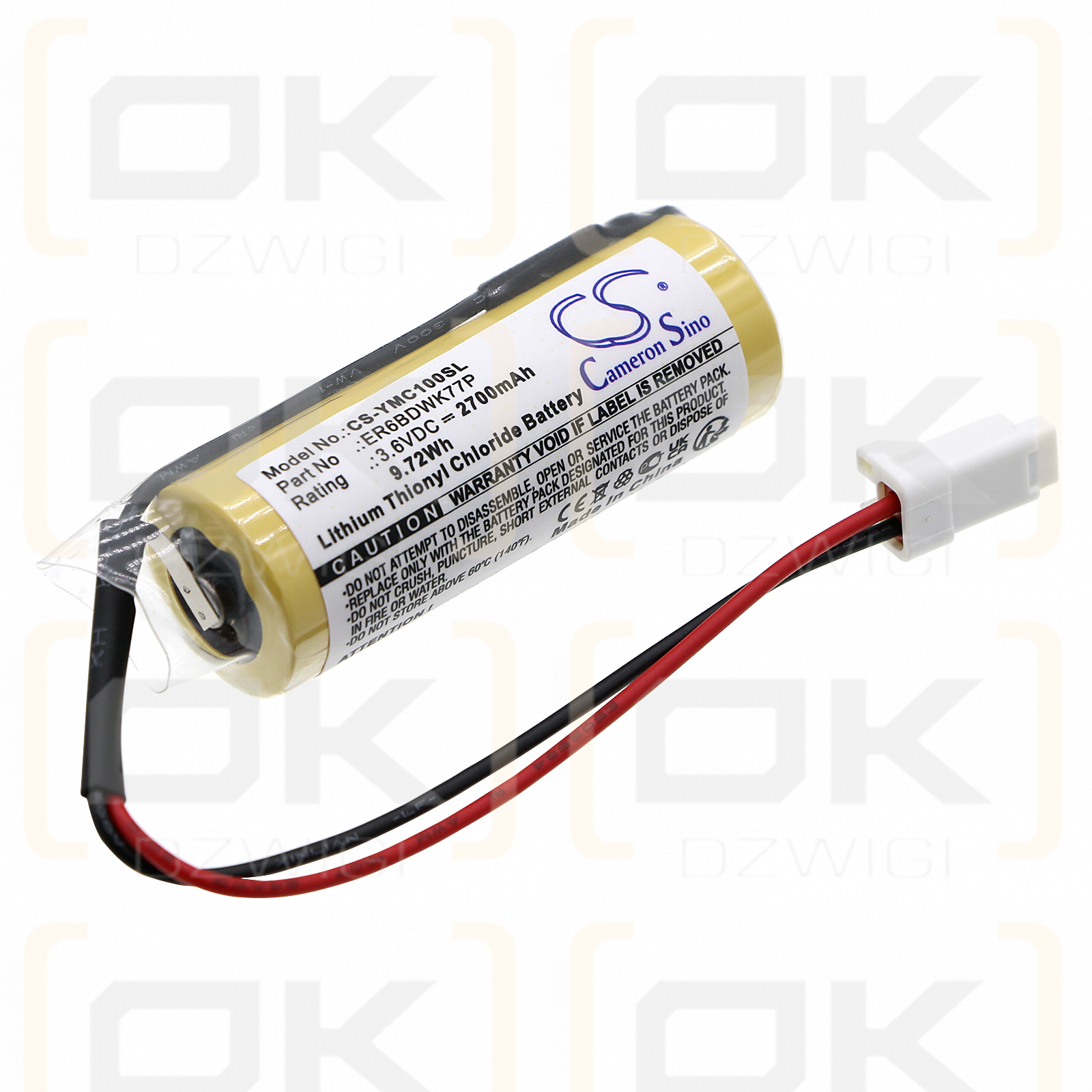 Yaskawa YRC1000 / HW1483880-A 2700mAh Li-SOCl2 3.6V (Cameron Sino)