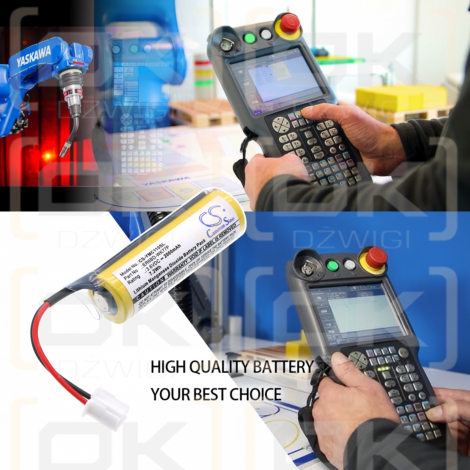 Yaskawa YRC1000 / ER6BD-WK77P 2000 мАч Li-MnO2 3,6 В (Cameron Sino)