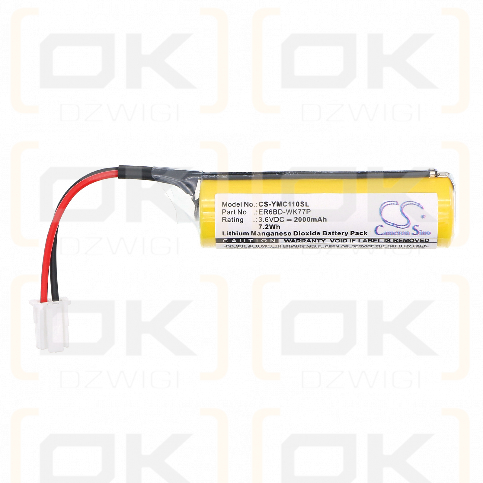 Yaskawa YRC1000 / ER6BD-WK77P 2000 мАч Li-MnO2 3,6 В (Cameron Sino)