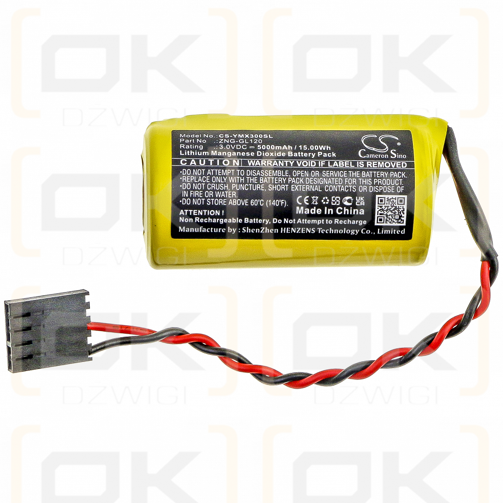 Yaskawa Yasnac MX3 / ZNG-GL120 5000 mAh Li-MnO2 3,0 V (Cameron Sino)