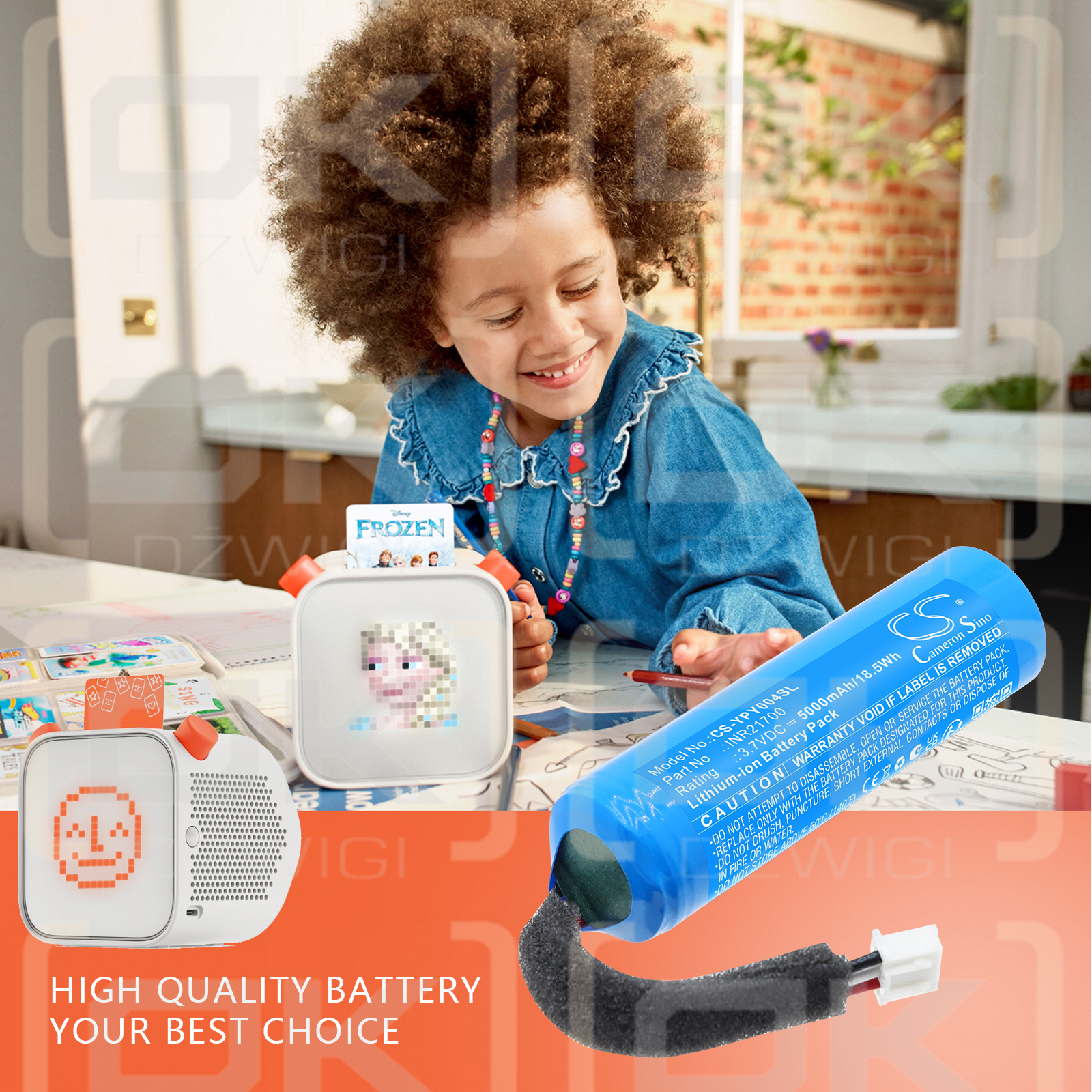 Yoto player 3rd Gen / INR21700 5000 mAh Li-ion 3.7 V (Cameron Sino)