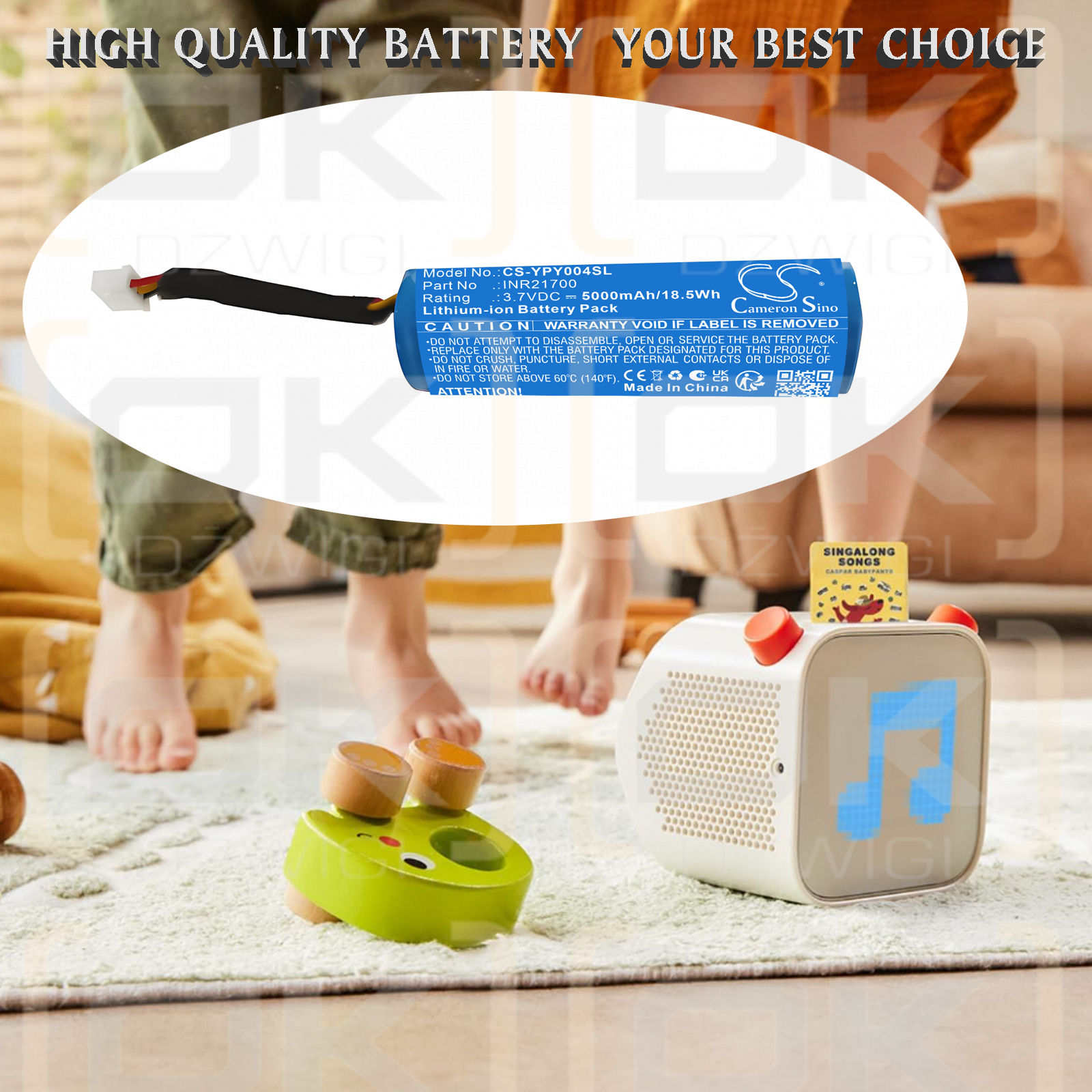 Yoto player 3rd Gen / INR21700 5000 mAh Li-ion 3.7 V (Cameron Sino)