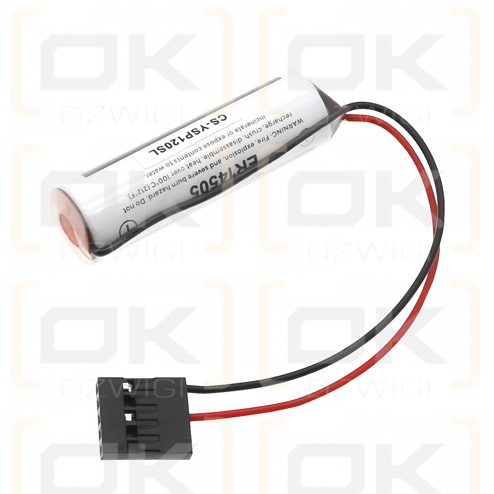 Yaskawa JRMSP-120XCP9600 / ER6VC3N con conector JAE de 5 pines 2700 mAh Li-SOCl2 3,6 V (Cameron Sino)