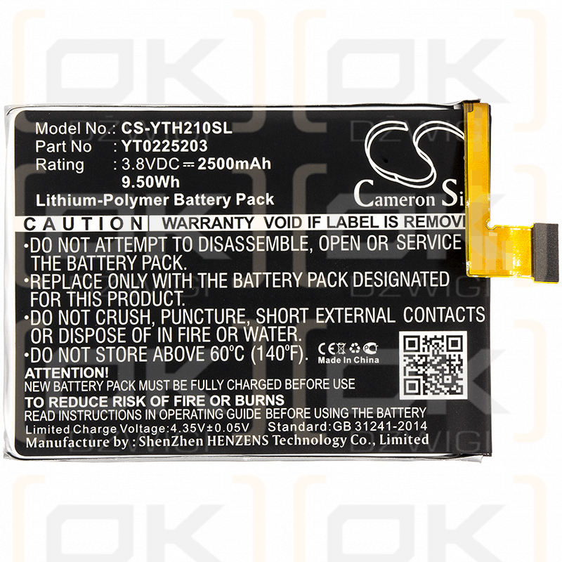 Yota YotaPhone 2 / YT0225023 2500mAh Li-Polymer 3.8V (Cameron Sino)