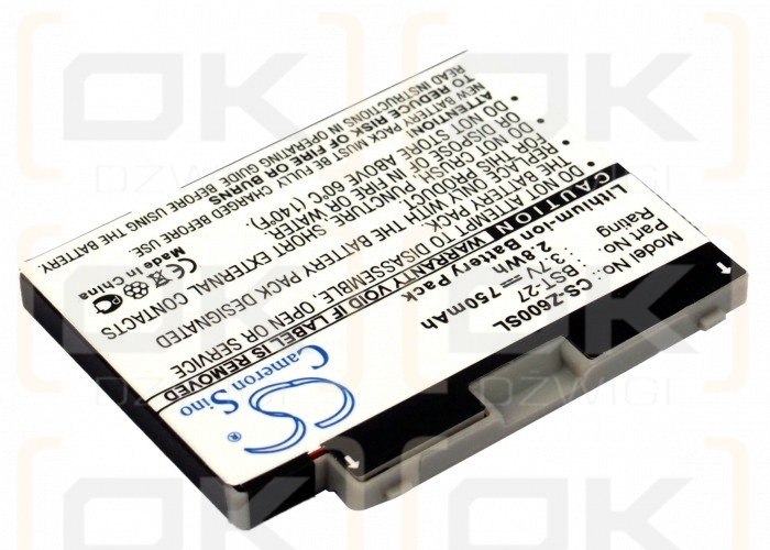 Сменный аккумулятор для Sony Ericsson Z600i / BST-27 750 мАч Li-ion 3,7 В (Cameron Sino)