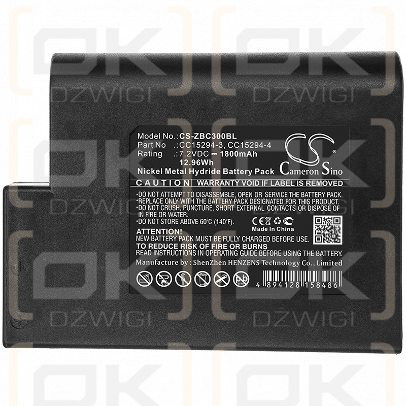 Zebra Cameo 3 / CC15294-3 1800 mAh Ni-MH 7,2 V (Cameron Sino)