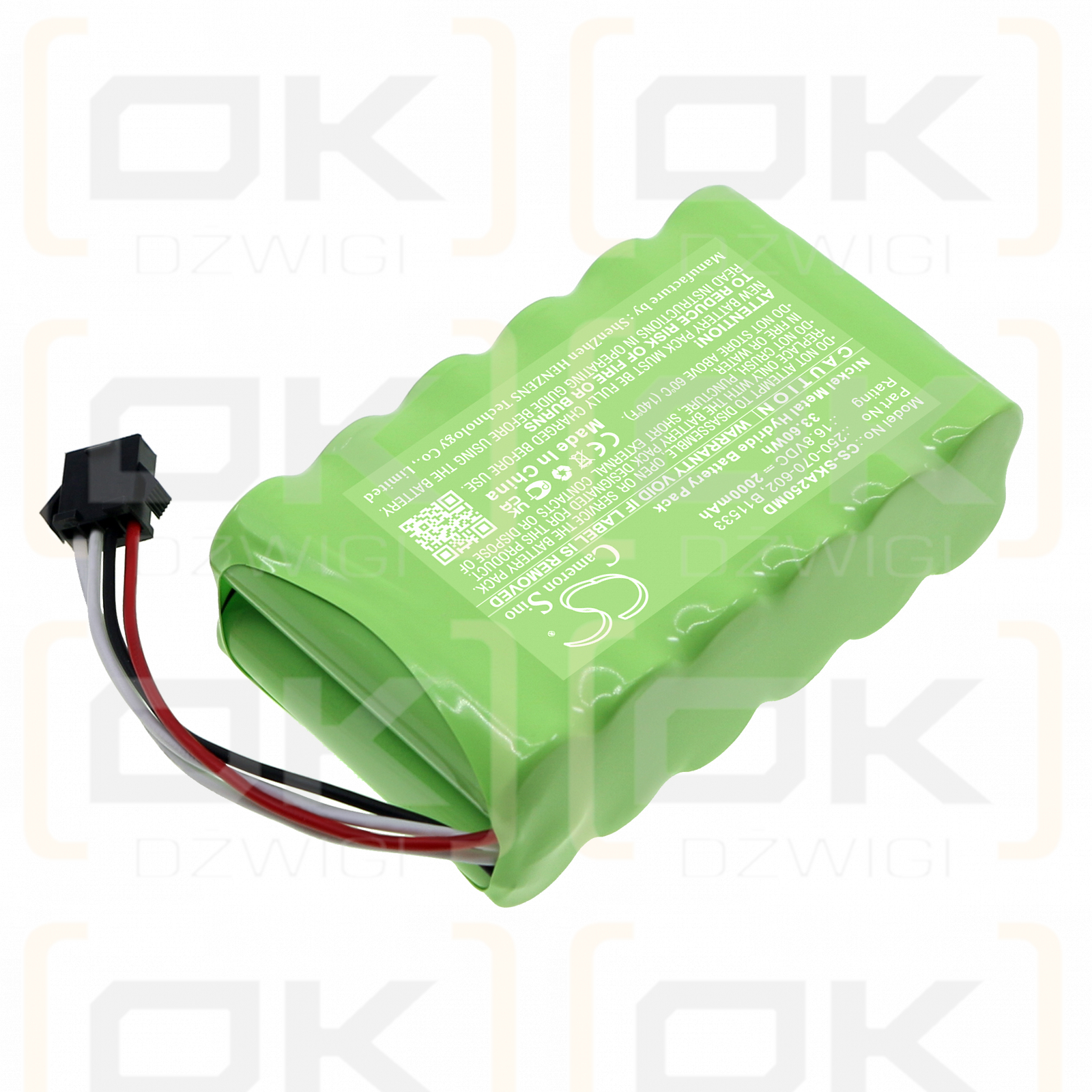 Zede ZD-50C6 / AA14.1 2000mAh Ni-MH 14.4V (Cameron Sino)