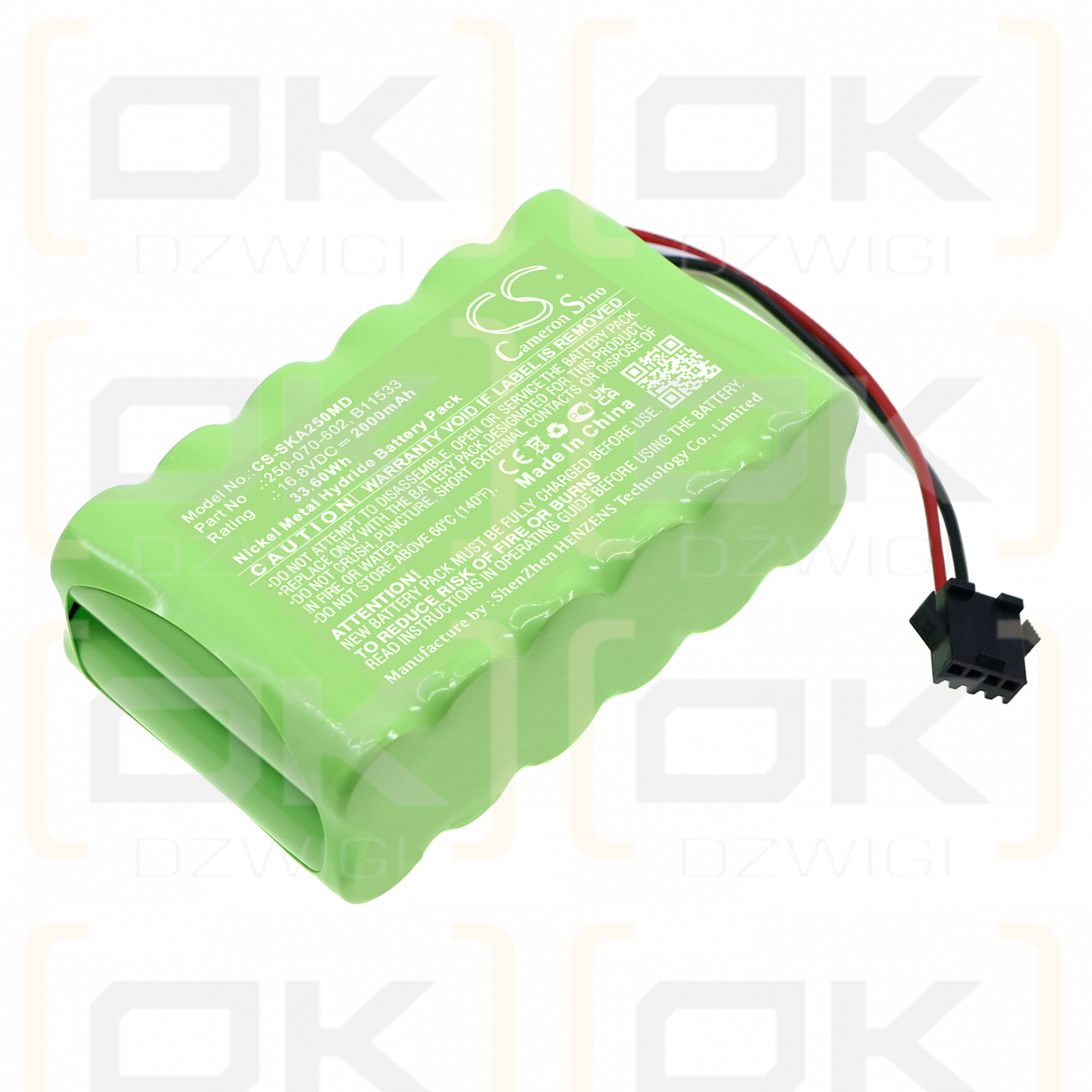 Zede ZD-50C6 / AA14.1 2000mAh Ni-MH 14.4V (Cameron Sino)