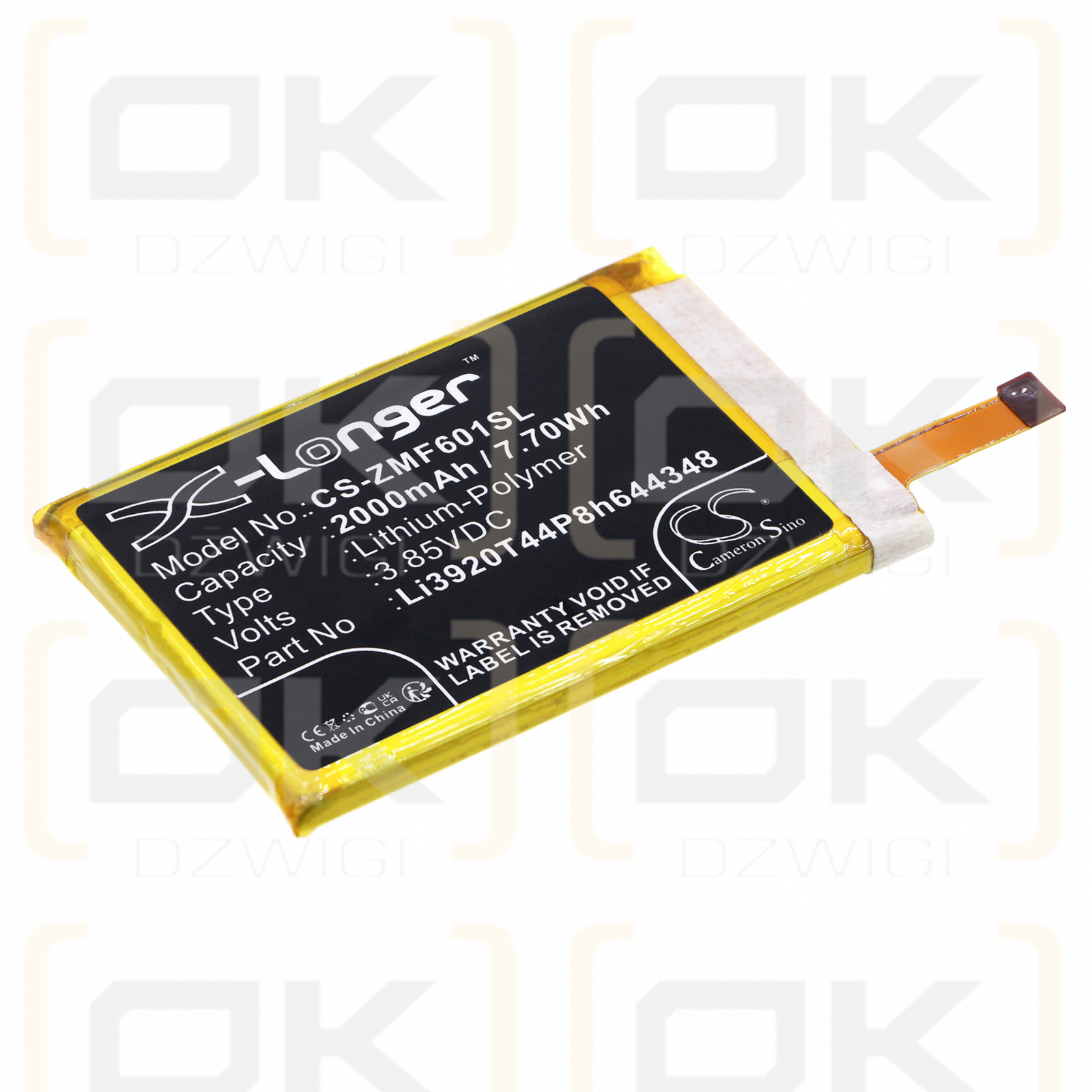 ZTE Pocket WiFi 801ZT / Li3920T44P8h644348 2000 mAh Li-Polymer 3,85 V (Cameron Sino)