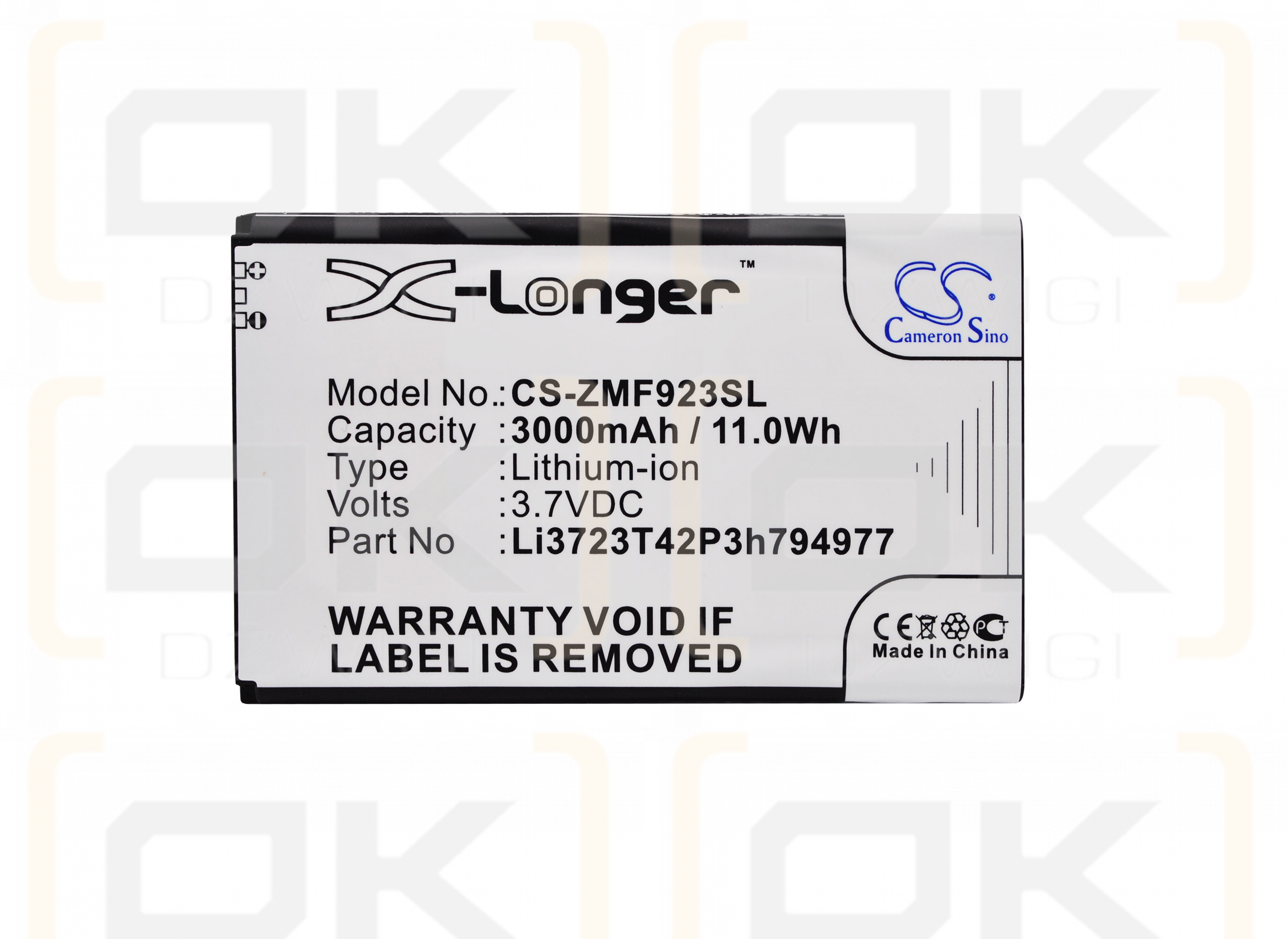 ZTE VELOCITY / Li3723T42P3h794977 3000mAh Li-Polímero 3.7V (Cameron Sino)