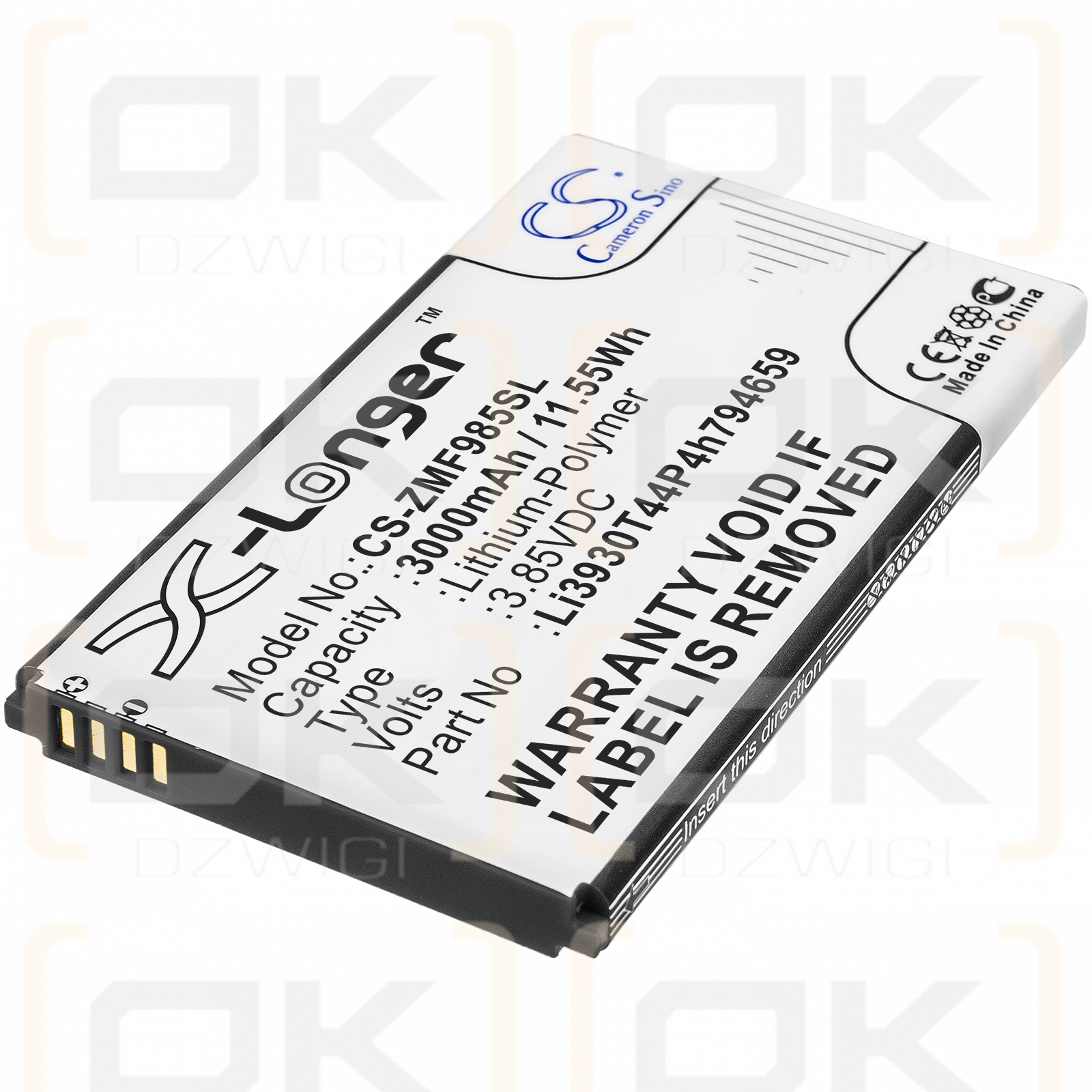 ZTE MF985 / Li3930T44P4h794659 3000mAh Li-Polymer 3.85V (Cameron Sino)