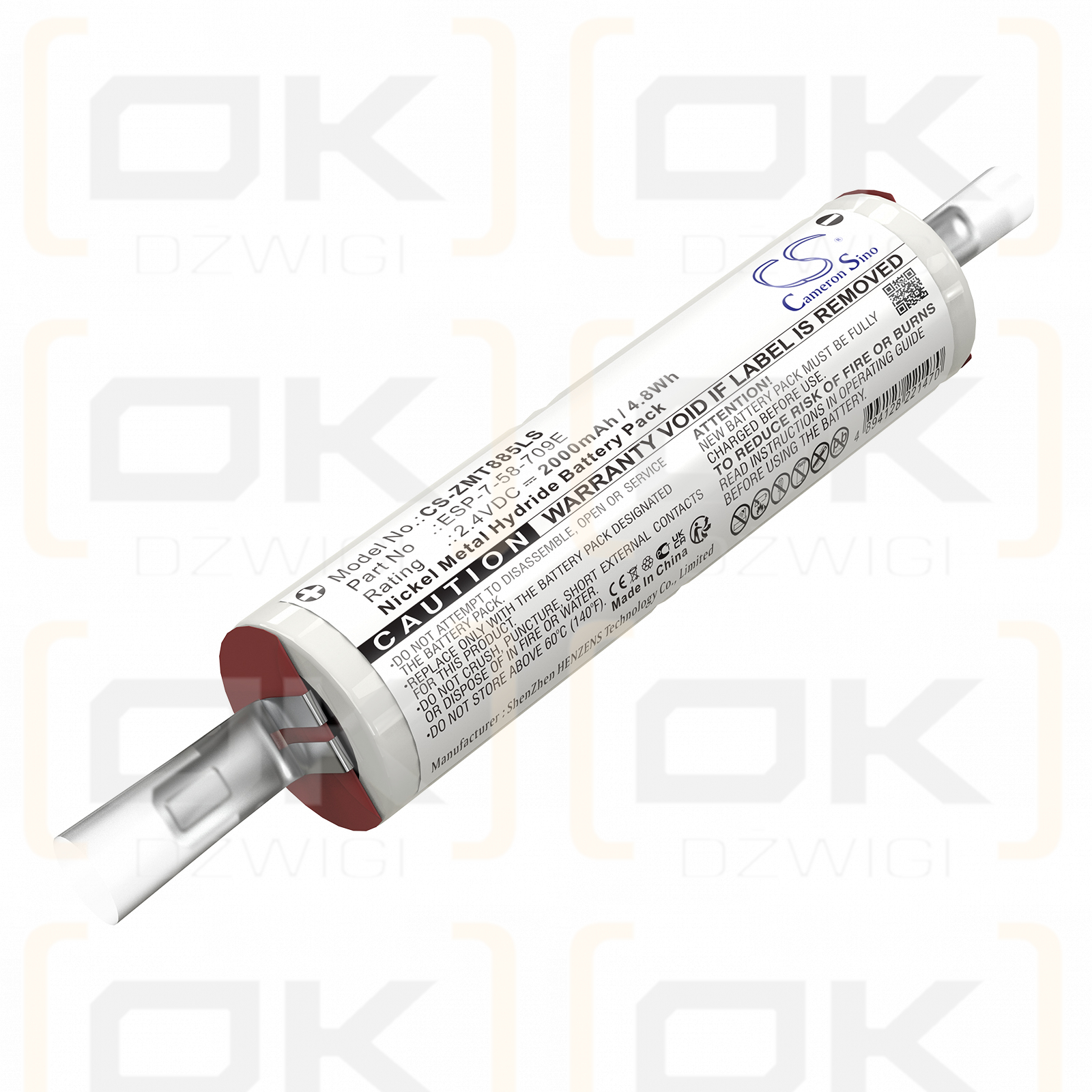 Zumtobel 04879885 / 1538 2000mAh Ni-MH 2.4V (Cameron Sino)