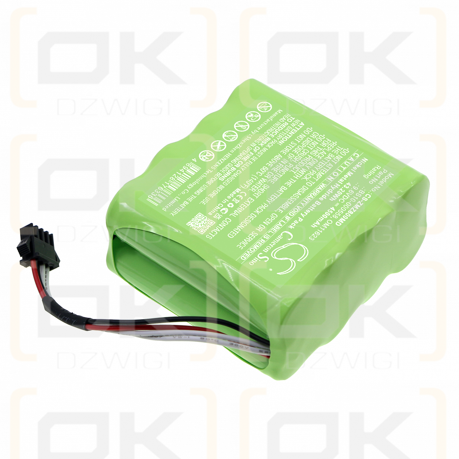 Bomba de infusión Zyno Medical Z-800 / BS10-000558 4500mAh Ni-MH 9.6V (Cameron Sino)