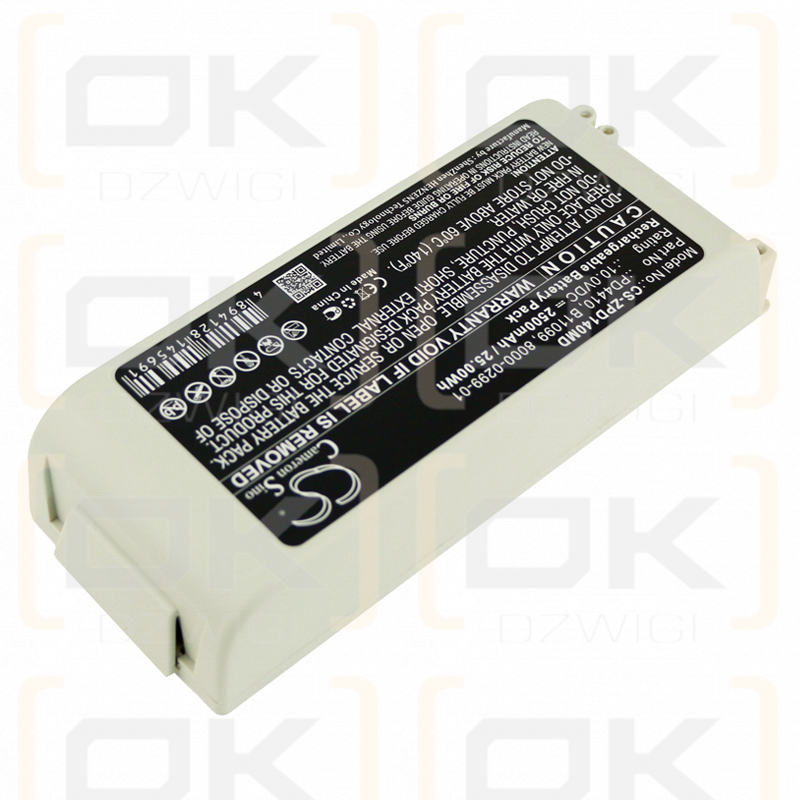 ZOLL 8000-0299-01 / PD4410 2500 mAh wiederaufladbare Batterien, 10,0 V (Cameron Sino)