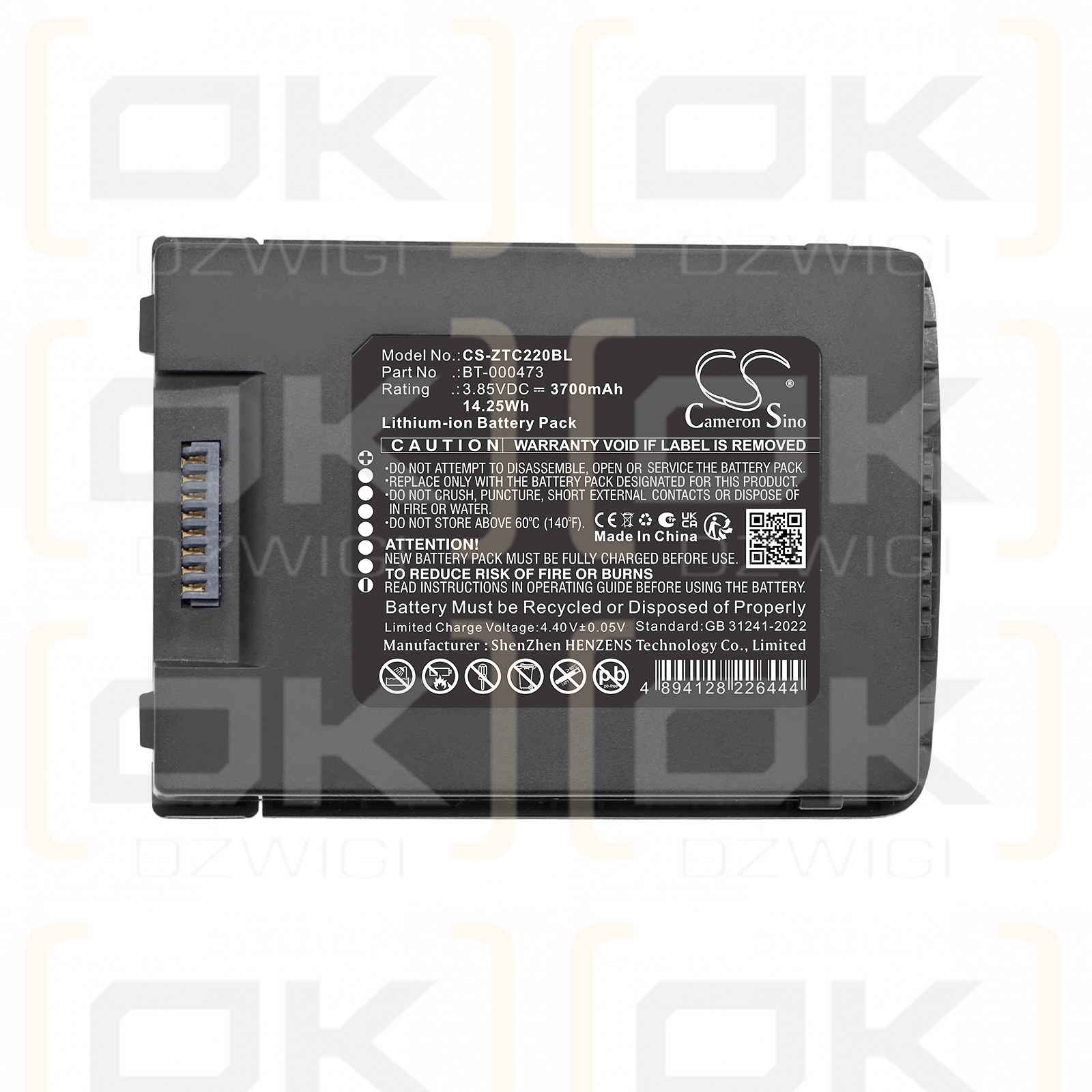 Bateria zamienna do Zebra  TC27 / BT-000473 3700 mAh Li-ion 3.85 V (Cameron Sino)