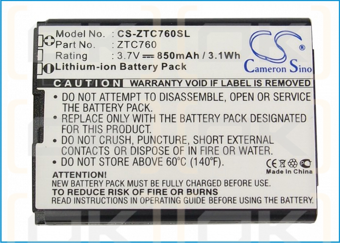 Сменный литий-ионный аккумулятор для Telstra C76 850 мАч 3,7 В (Cameron Sino)
