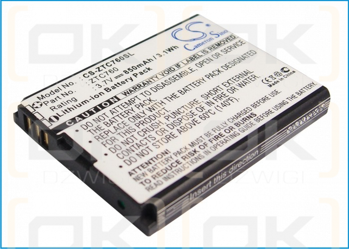 Сменный литий-ионный аккумулятор для Telstra C76 850 мАч 3,7 В (Cameron Sino)