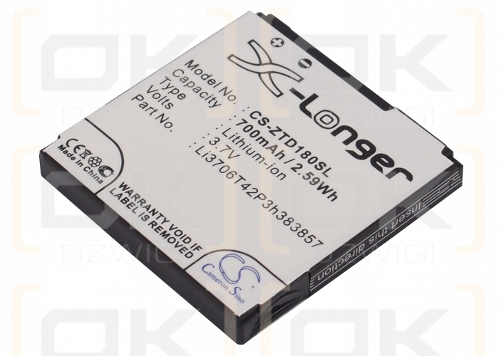T-Mobile / Li3706T42P3h383857 700 mAh Li-ion 3.7 V (Cameron Sino)