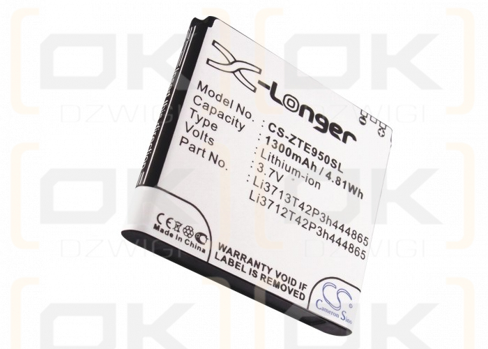 Batería T-Mobile Blade / Li3712T42P3h444865 de 1300 mAh y 3,7 V (Cameron Sino)