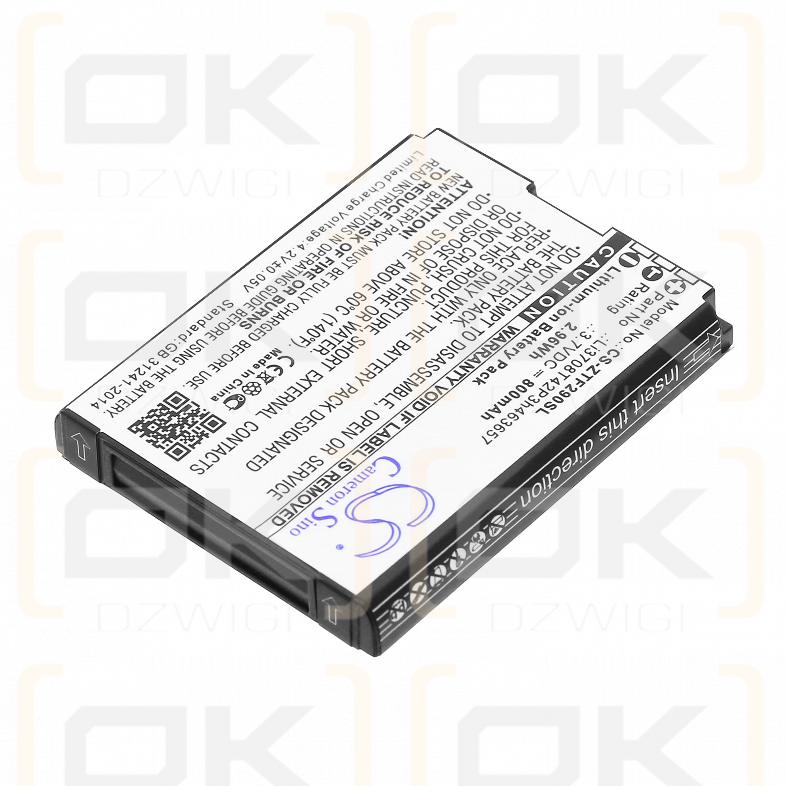 T-Mobile Vairy Touch II / Li3709T42P3h463657 800 mAh Li-Ion 3,7 V (Cameron Sino)